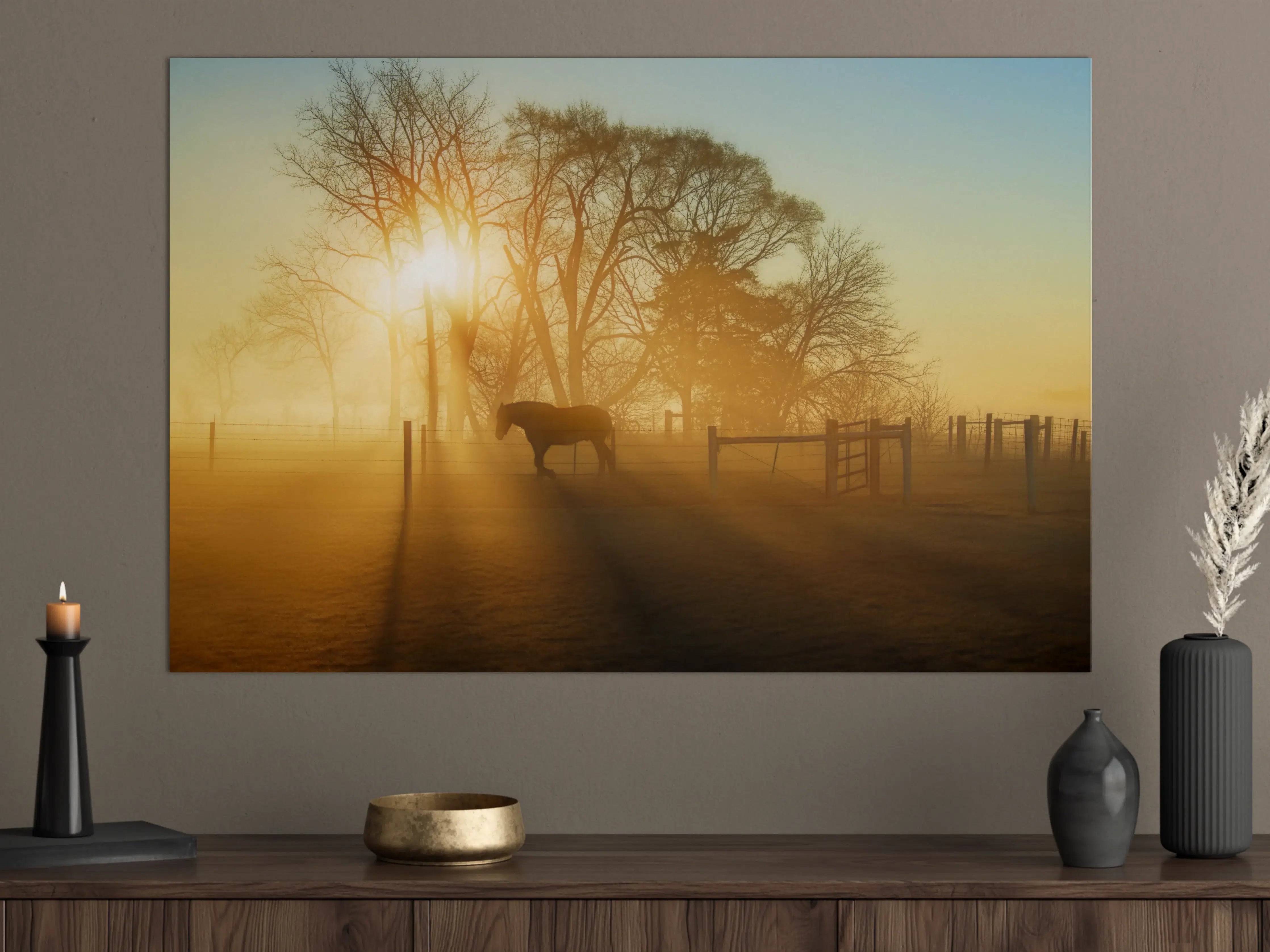 Große Wandbilder - Pferd in der Morgendämmerung