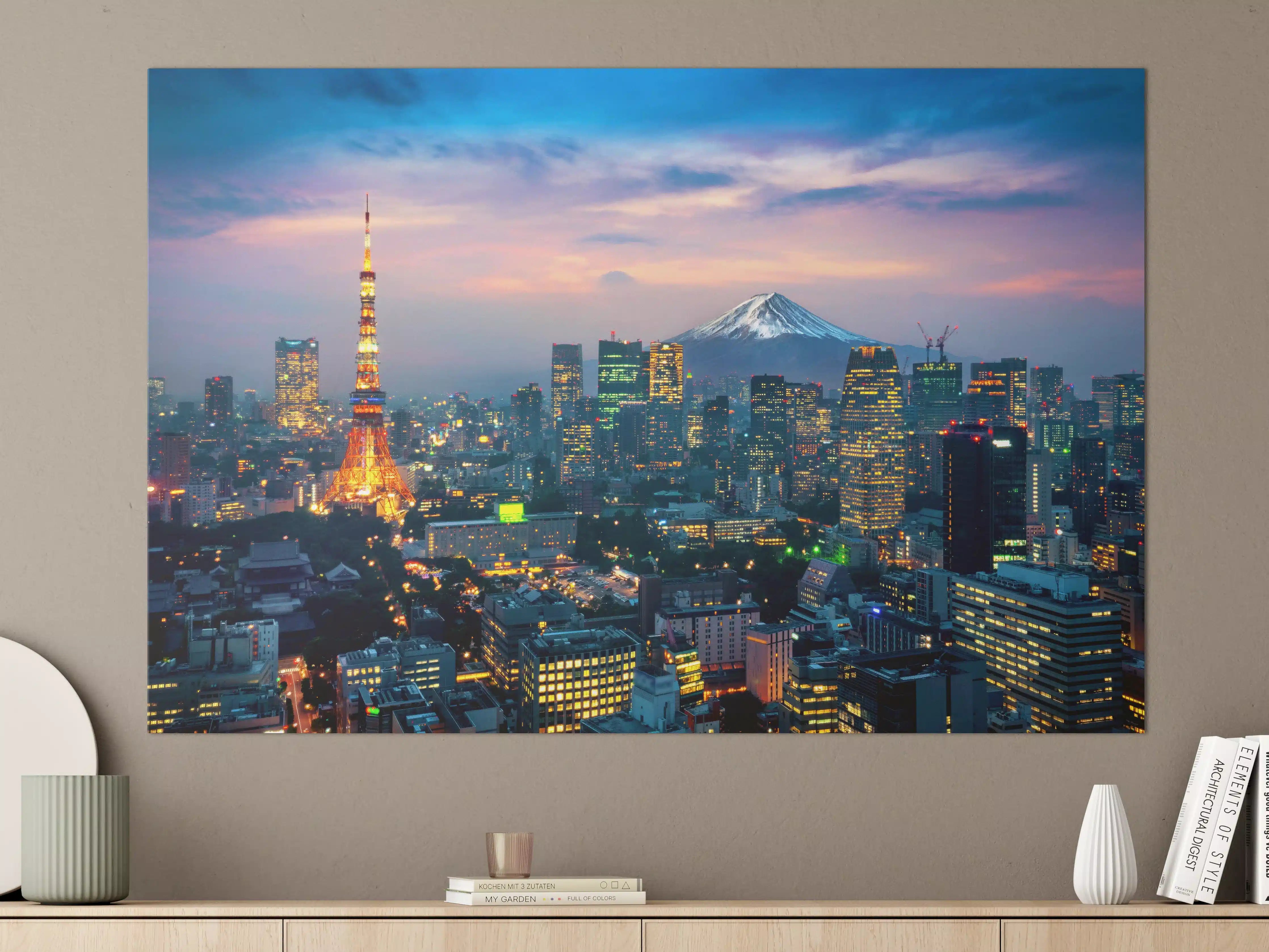 Große Wandbilder - Phänomenale Aussicht auf Tokio bei Nacht