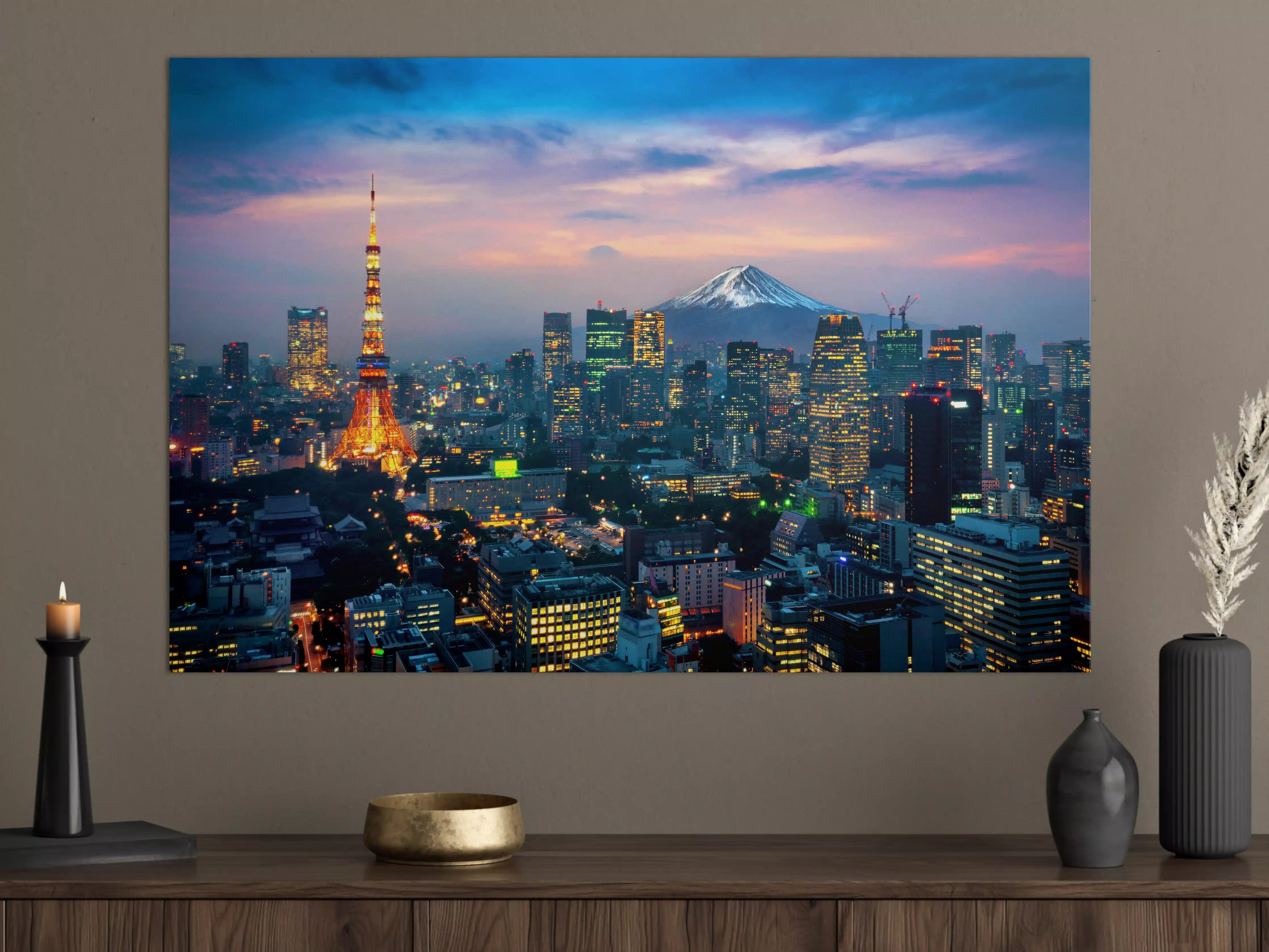 Große Wandbilder - Phänomenale Aussicht auf Tokio bei Nacht