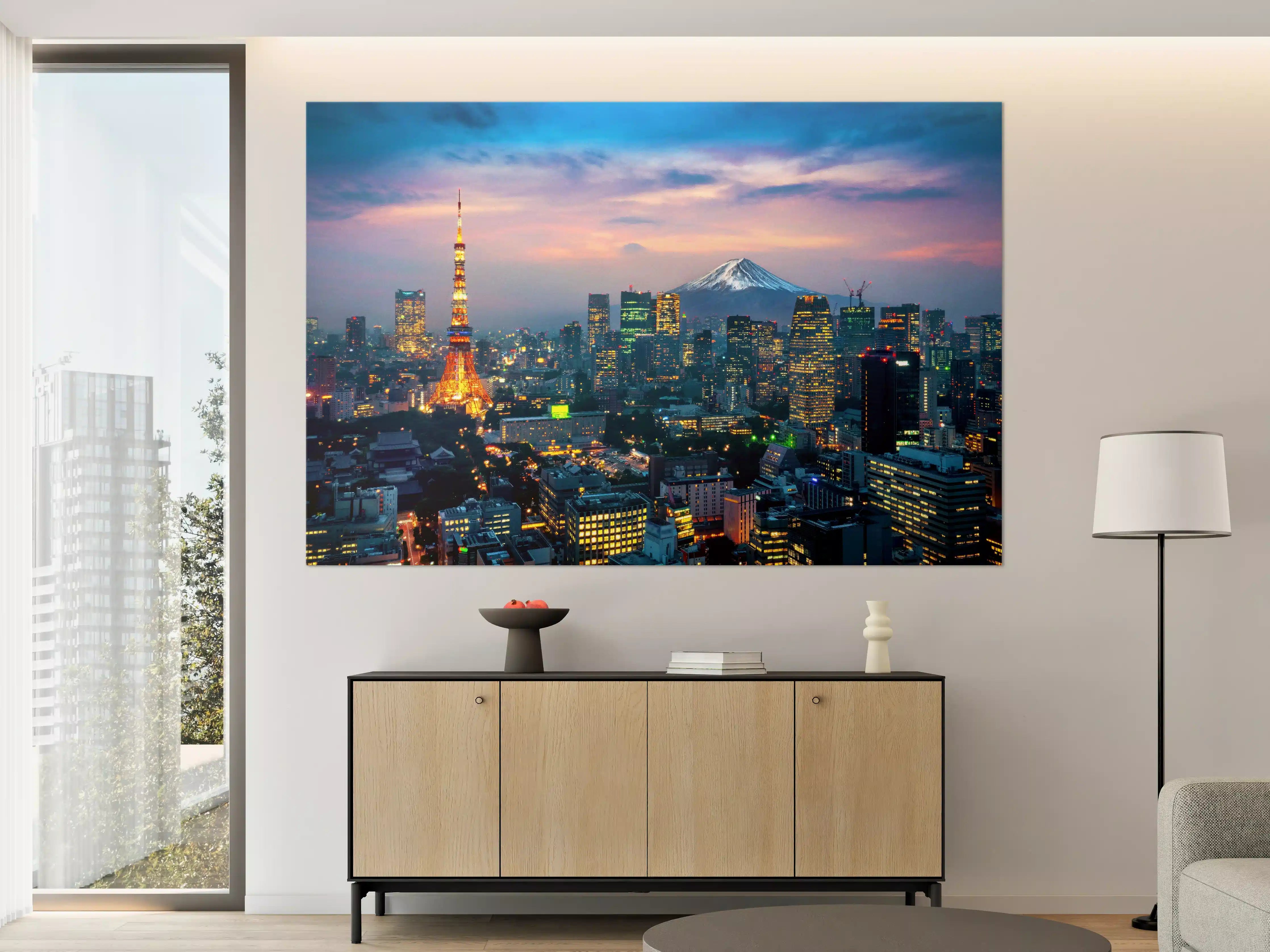Große Wandbilder - Phänomenale Aussicht auf Tokio bei Nacht