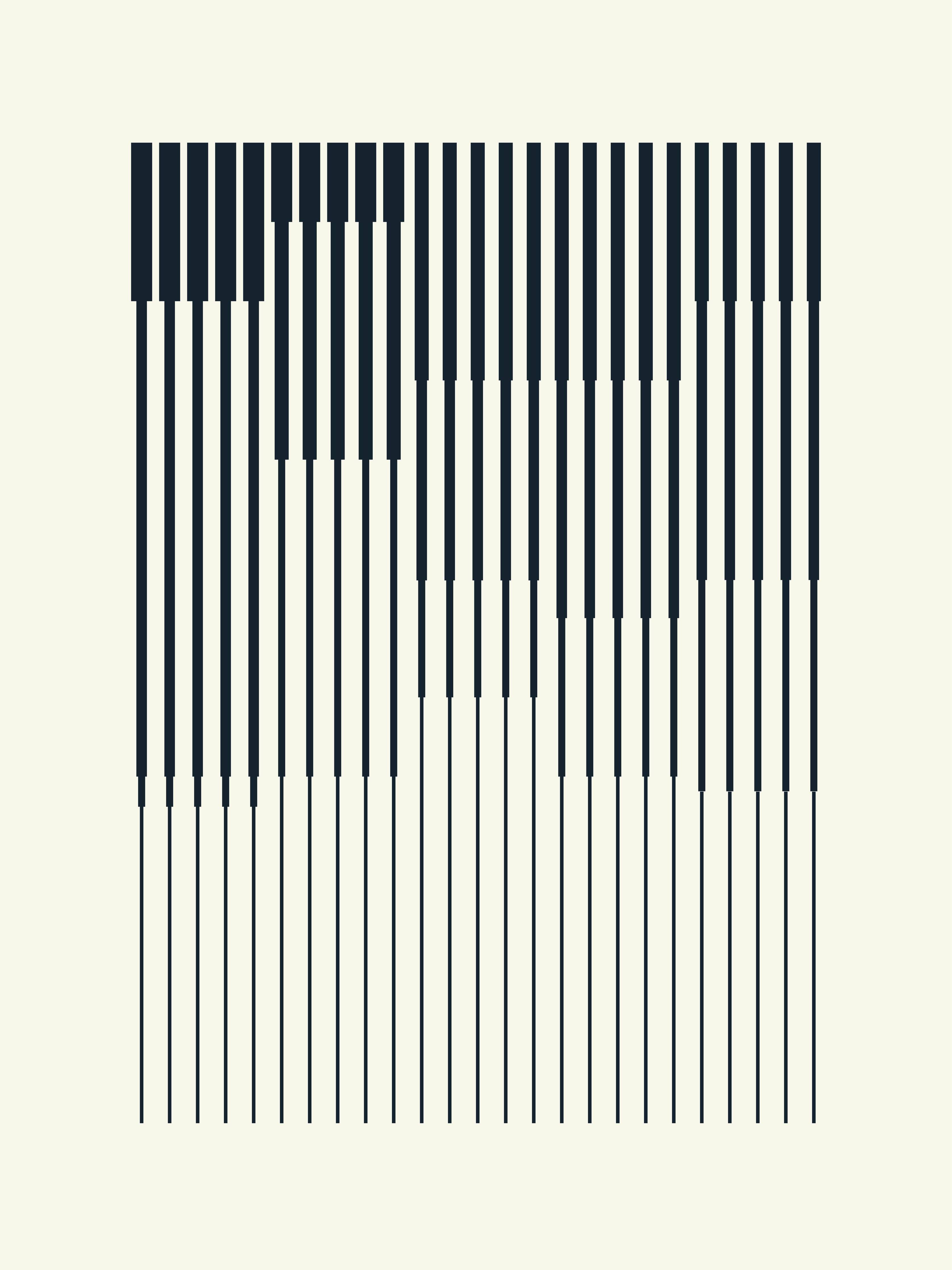 Große Wandbilder-Piano-Tastatur im minimalistischen Design