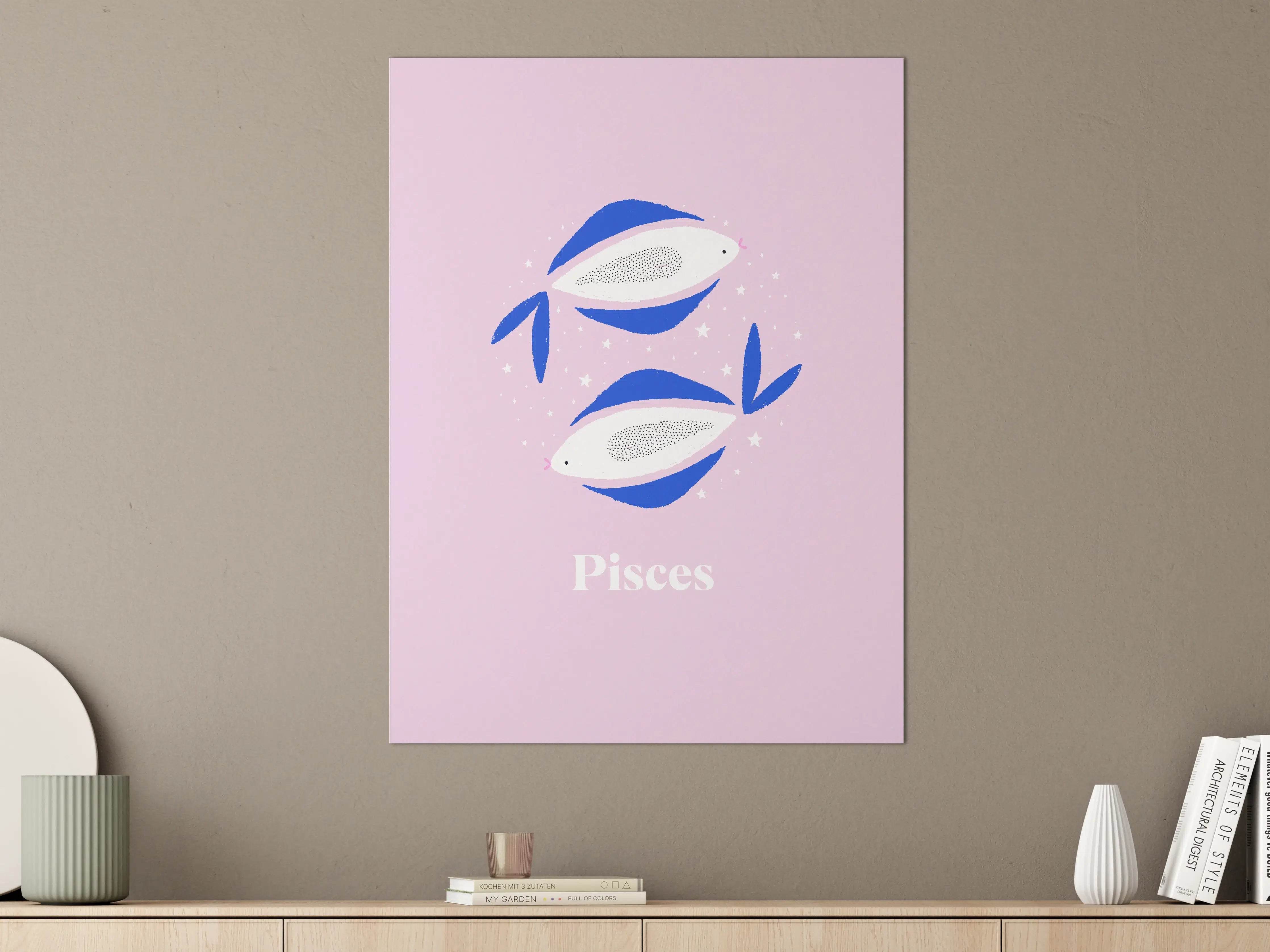 Große Wandbilder - Pisces Astrology Illustration
