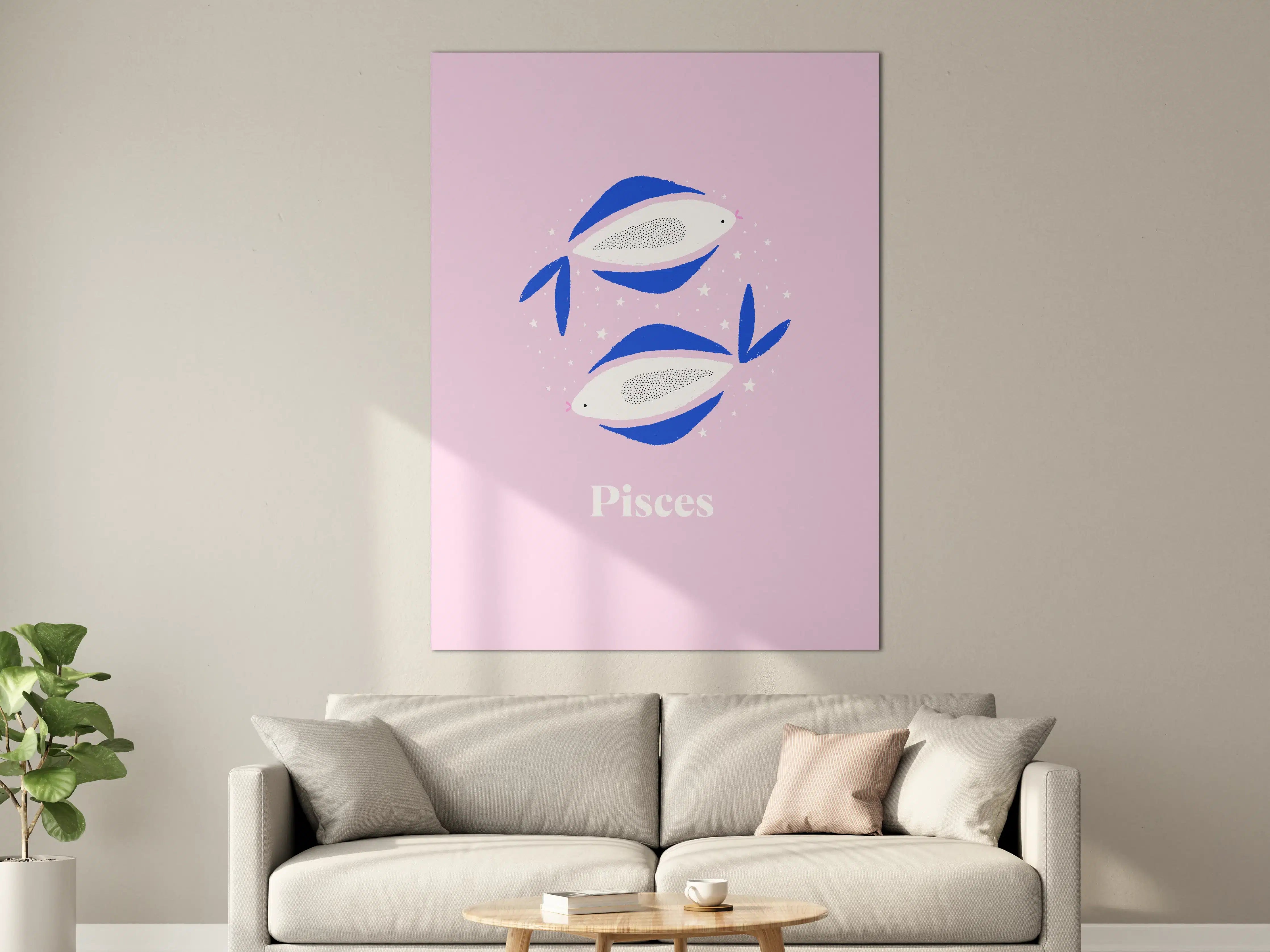 Große Wandbilder - Pisces Astrology Illustration