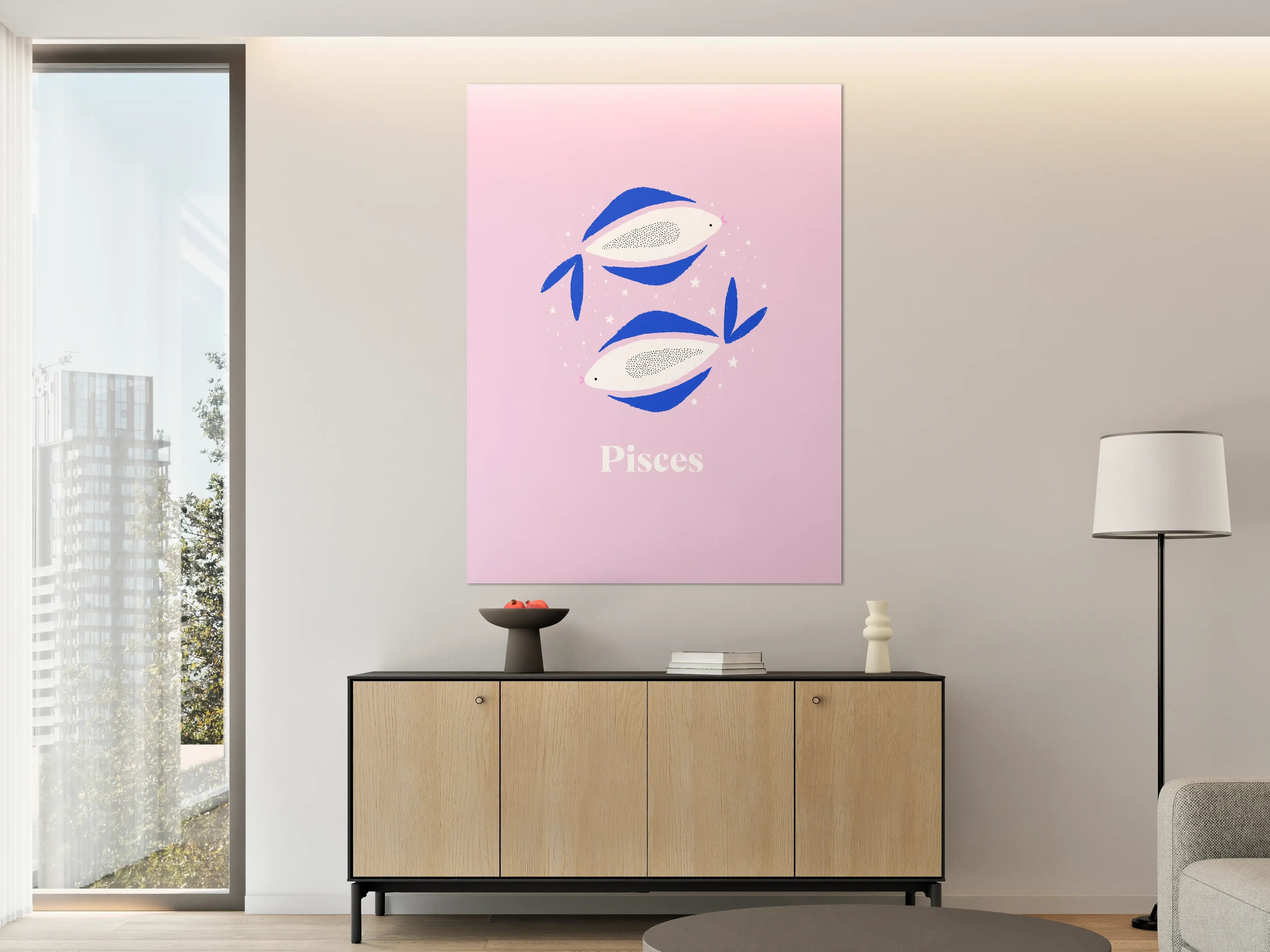 Große Wandbilder - Pisces Astrology Illustration