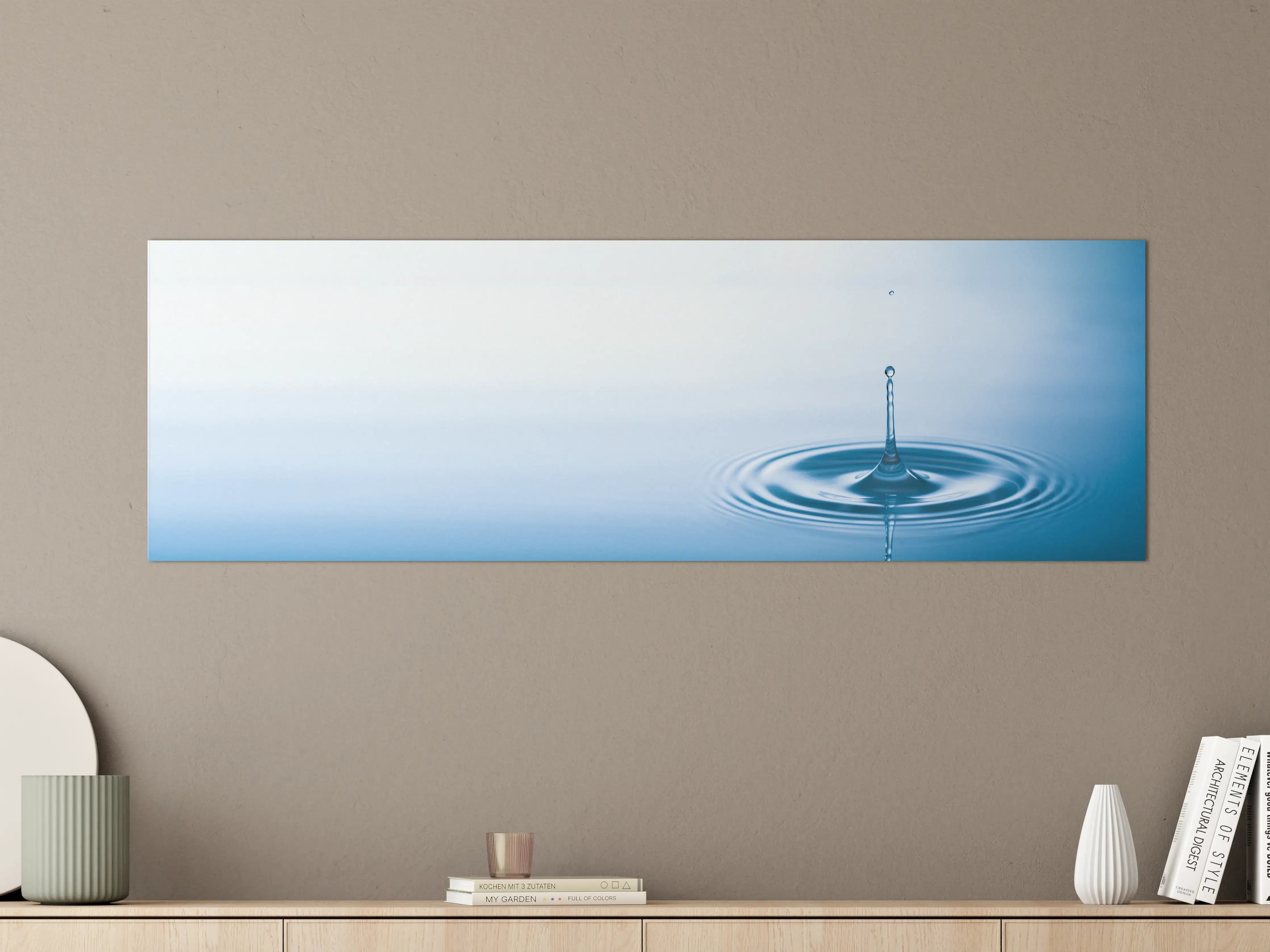 Große Wandbilder - Plätschern der fallenden Wassertropfen