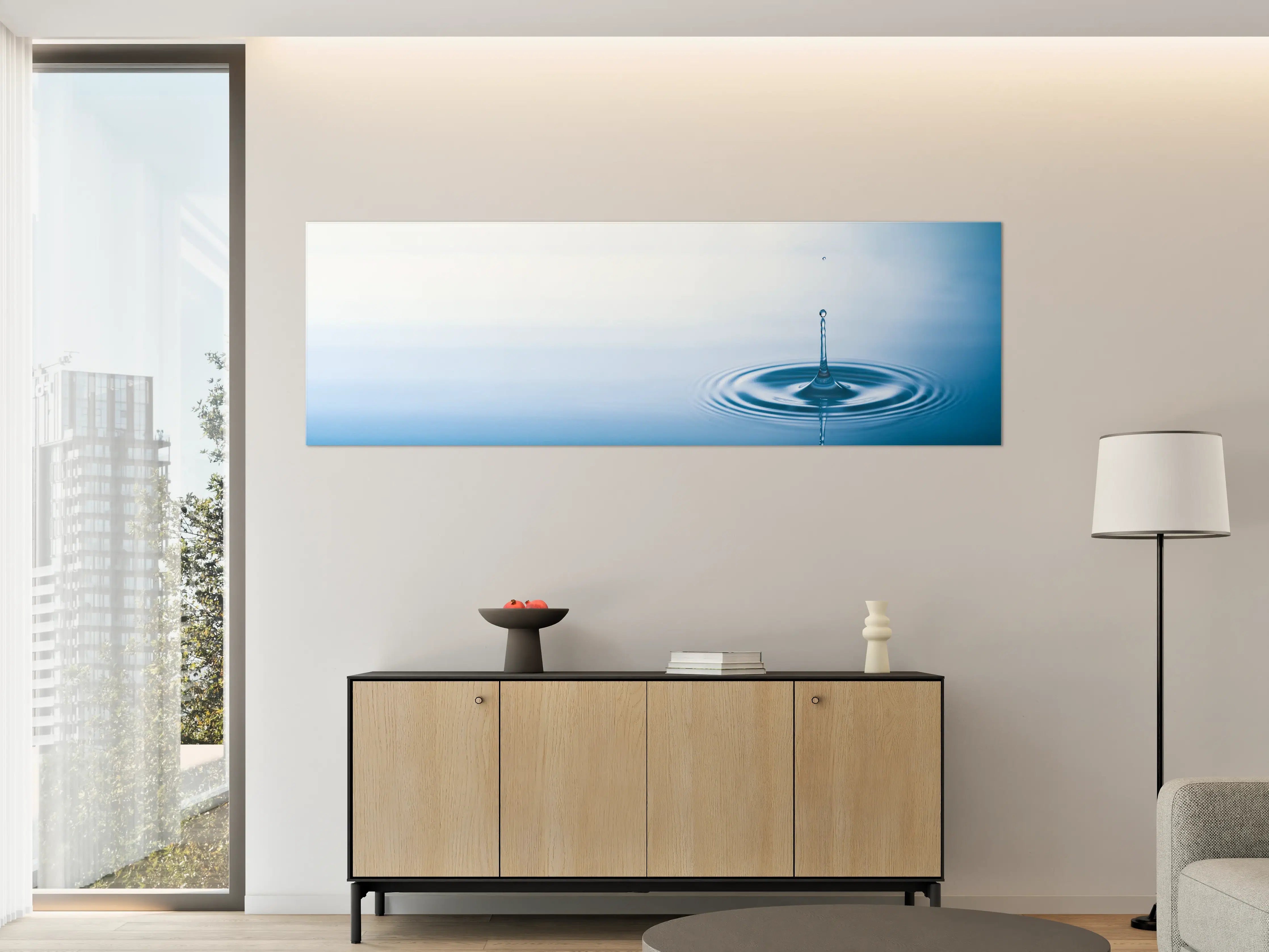 Große Wandbilder - Plätschern der fallenden Wassertropfen