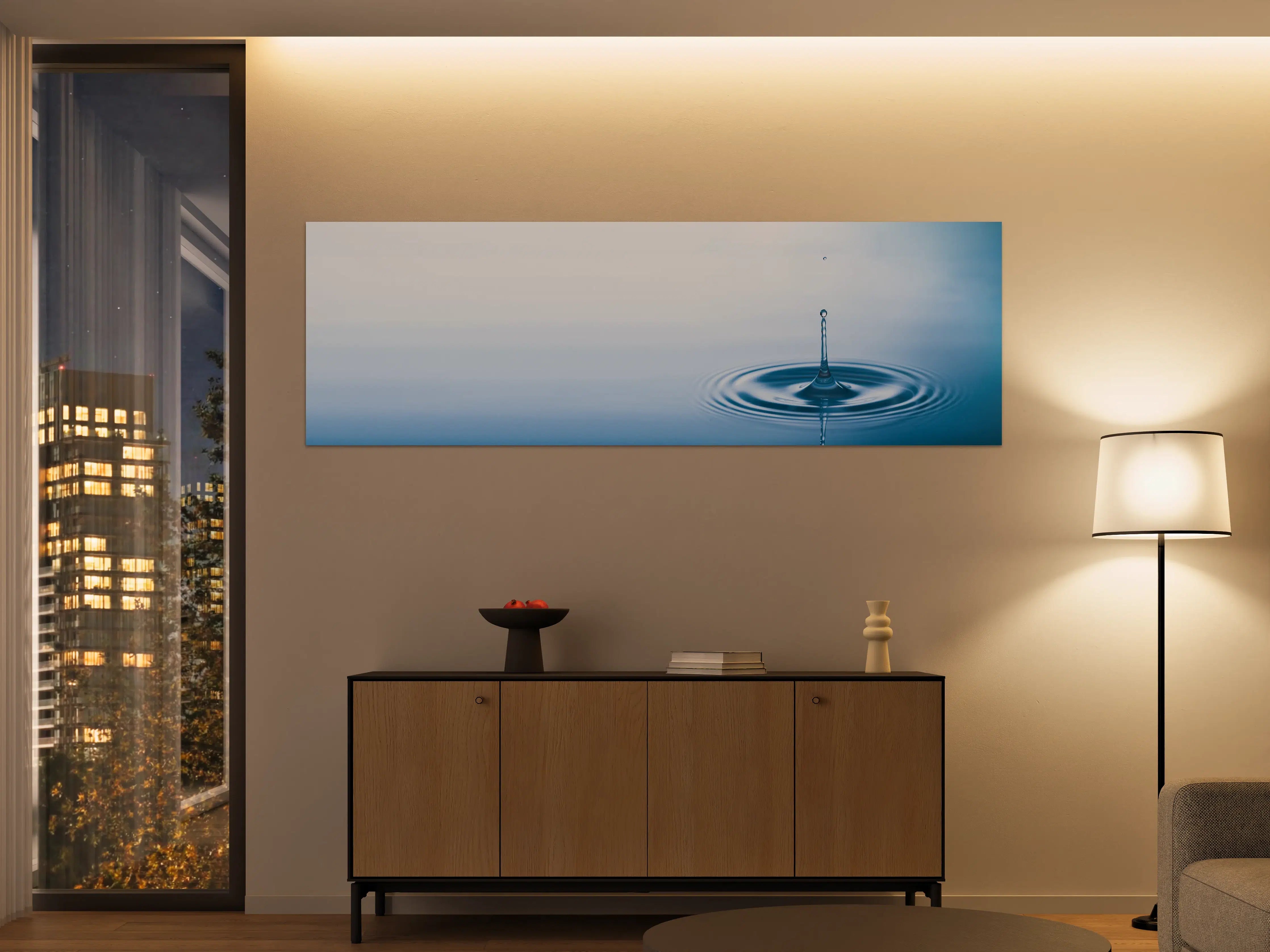 Große Wandbilder - Plätschern der fallenden Wassertropfen