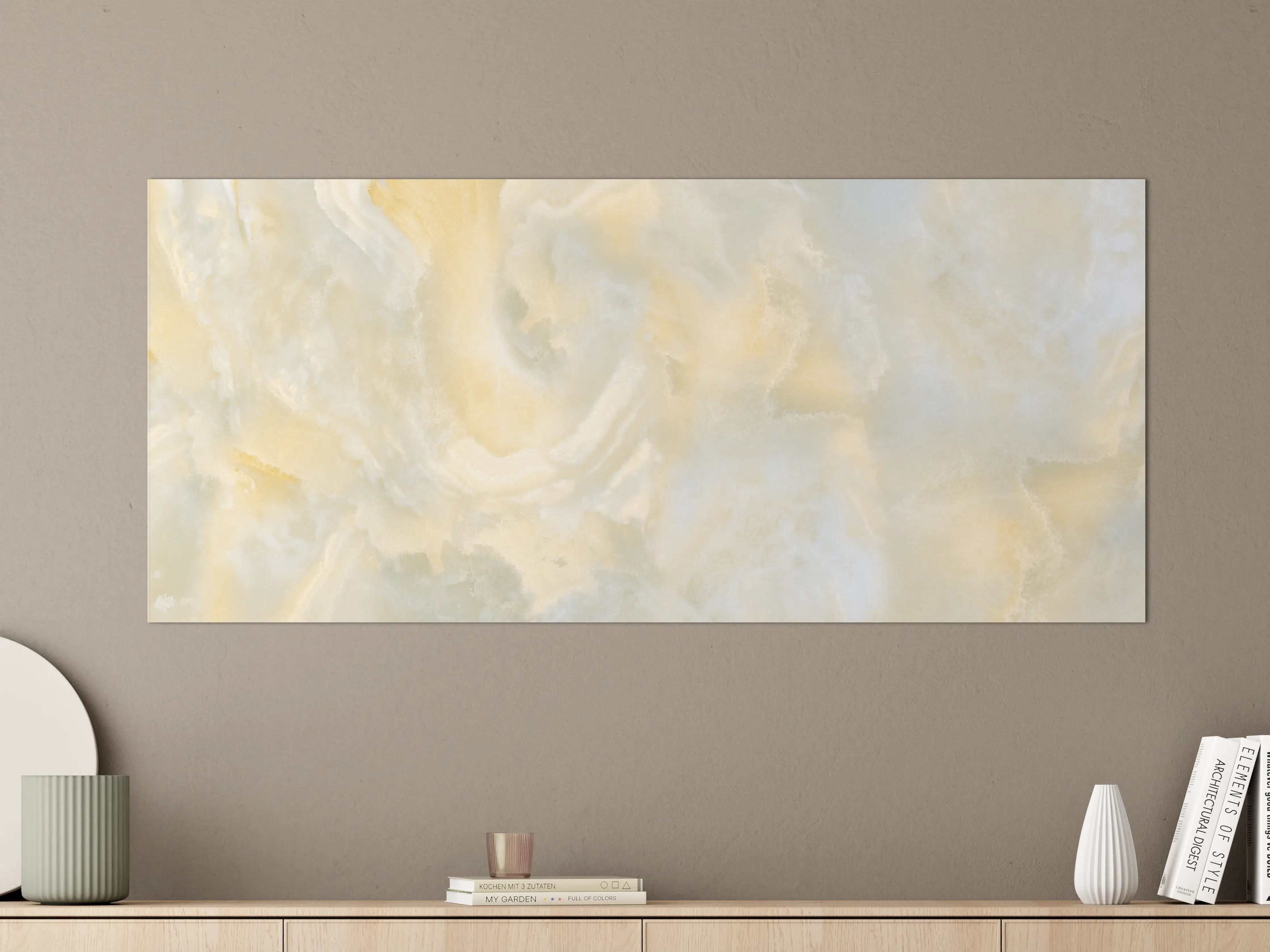 Große Wandbilder - Polierter Onyx-Marmor