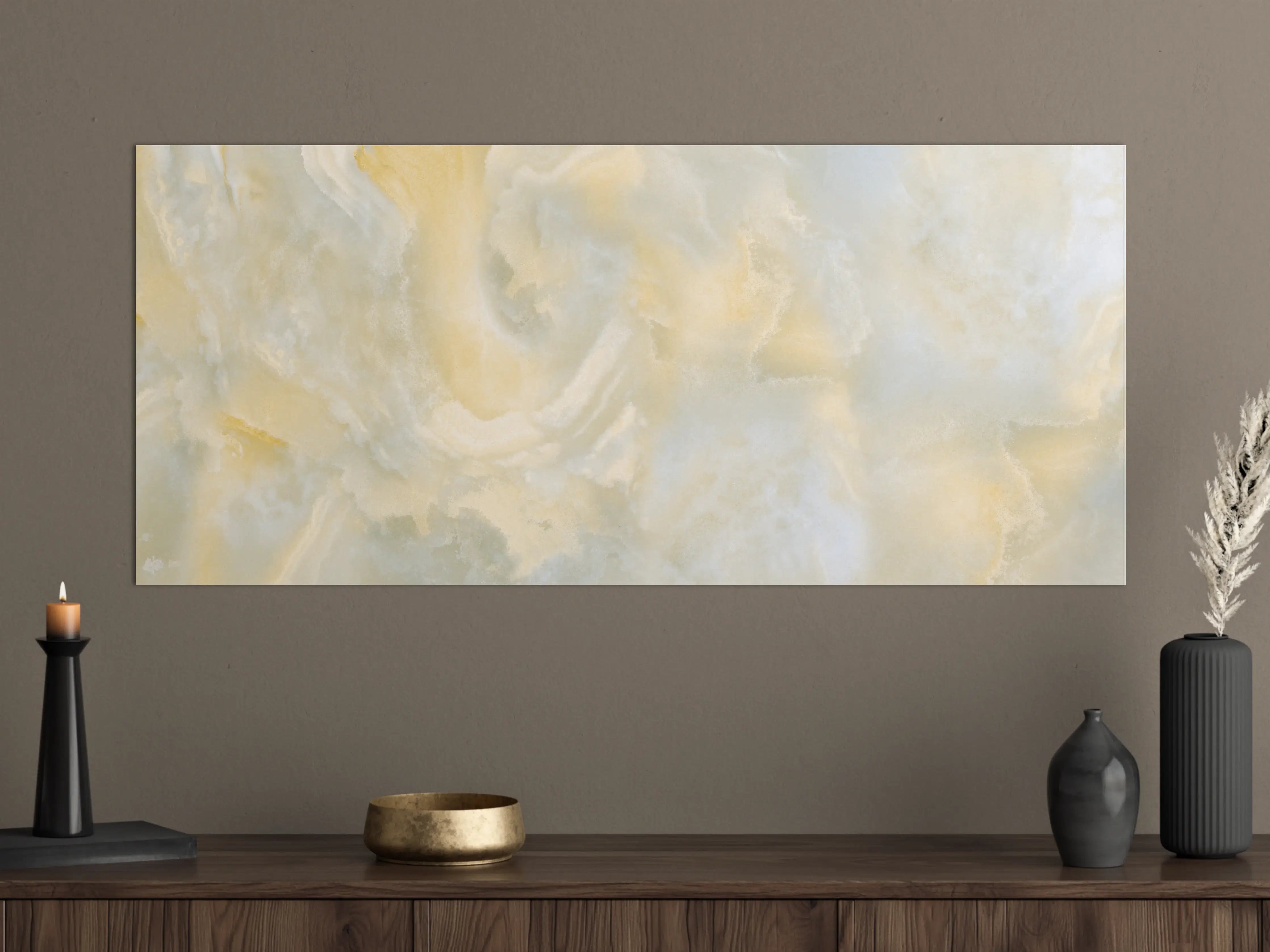 Große Wandbilder - Polierter Onyx-Marmor