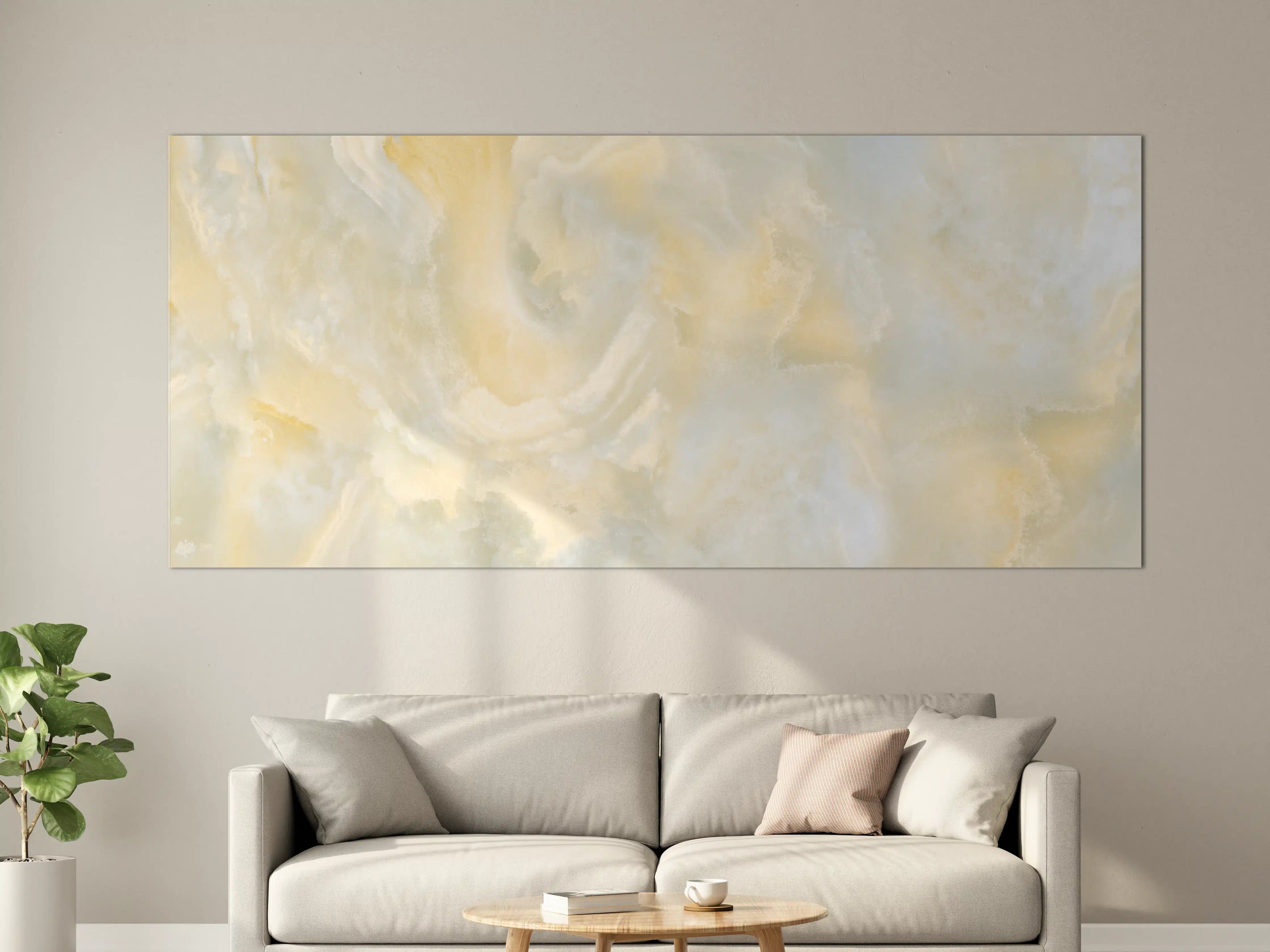 Große Wandbilder - Polierter Onyx-Marmor