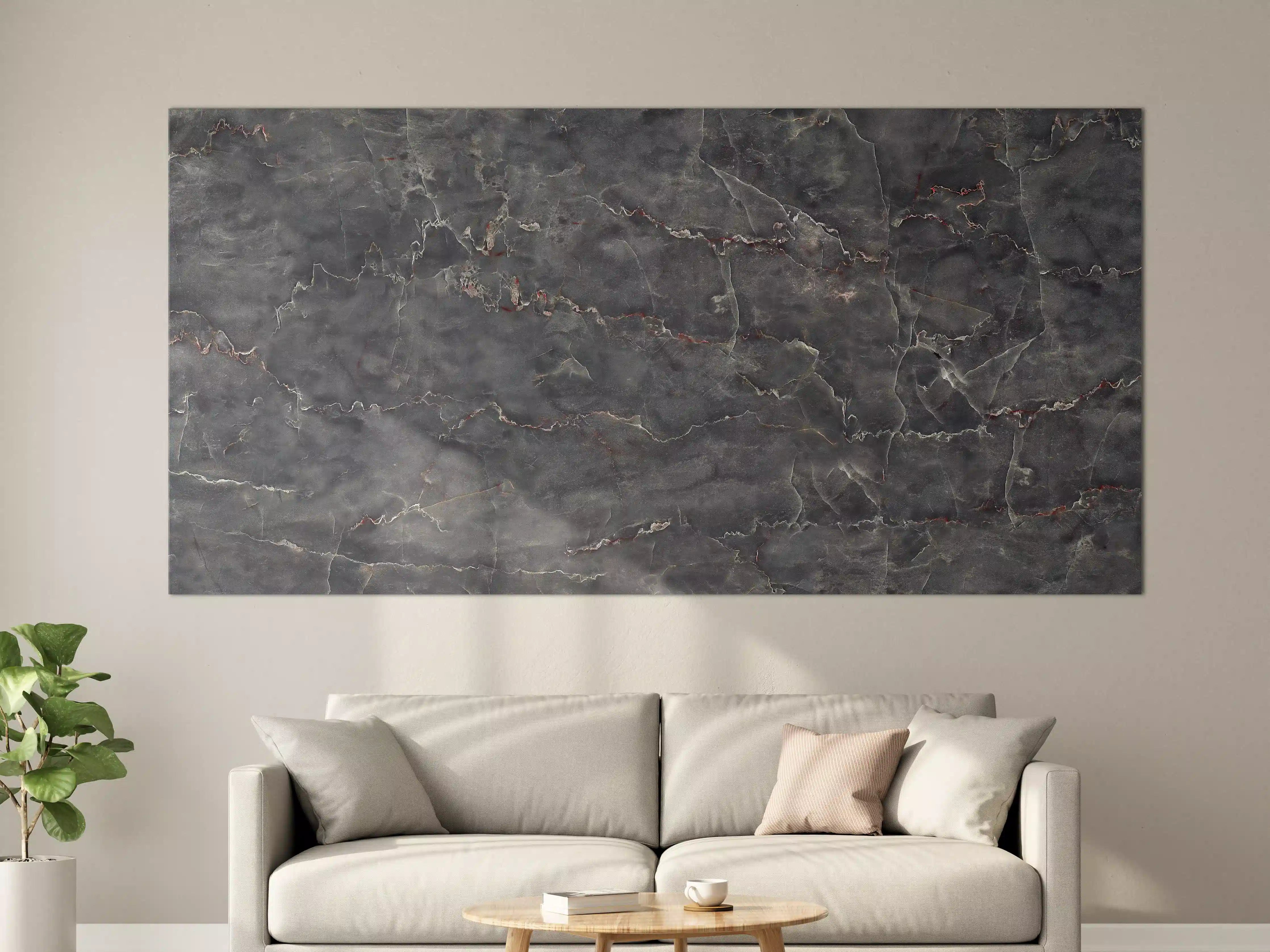 Große Wandbilder - Polierter Onyxmarmor mit Adern