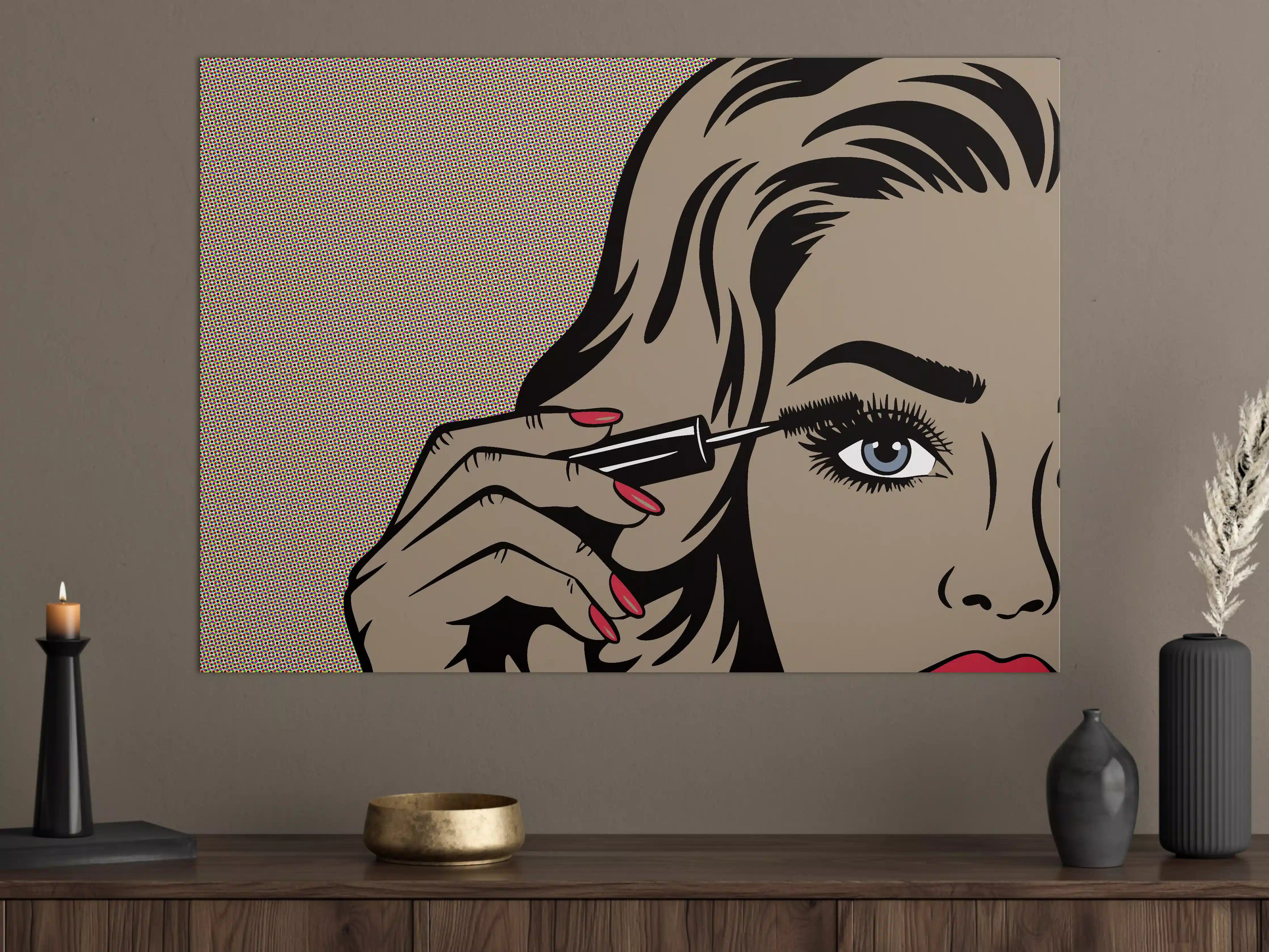 Große Wandbilder - Pop Art Frau mit Make-up
