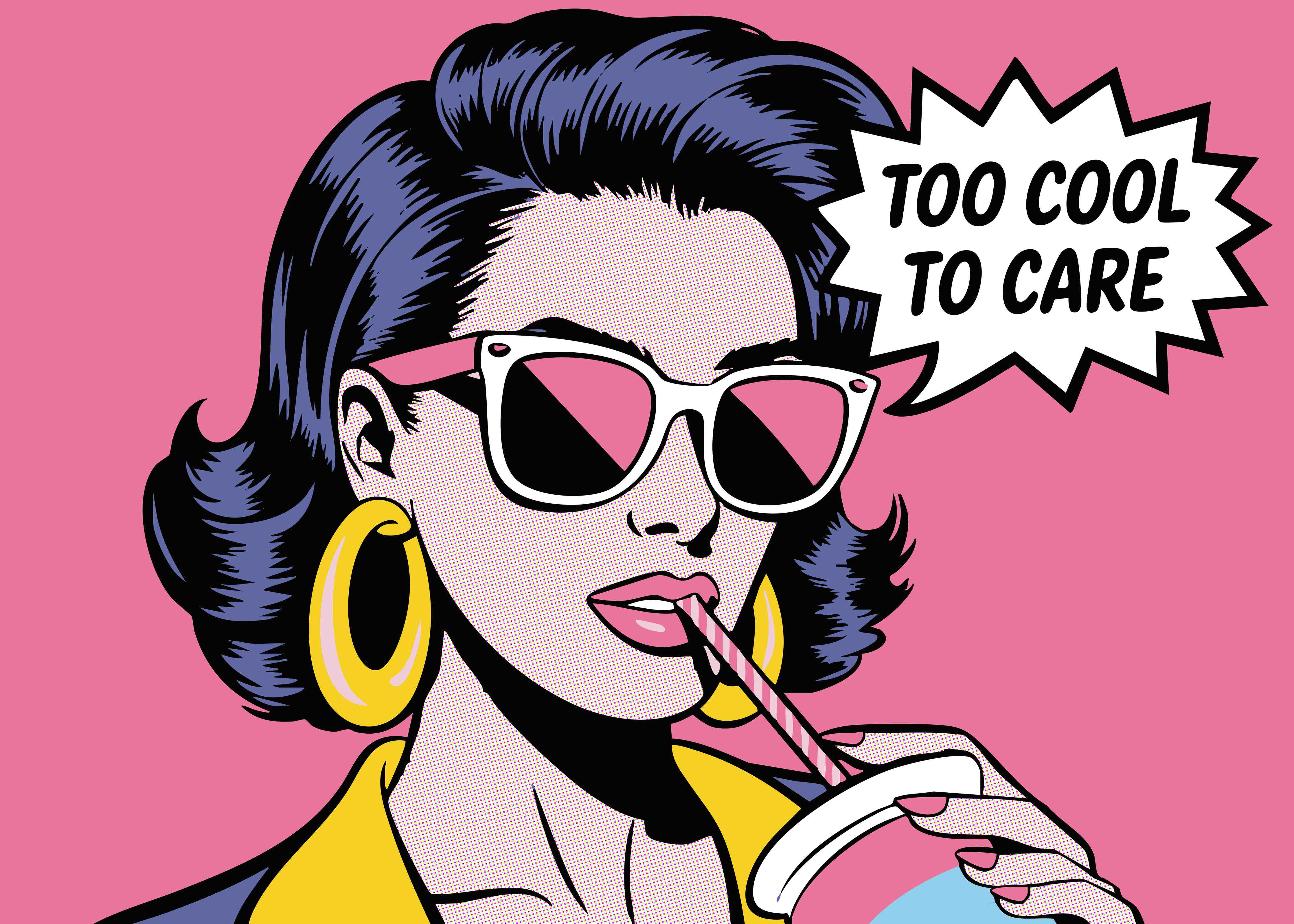 Große Wandbilder-Pop-Art Frau mit Sonnenbrille