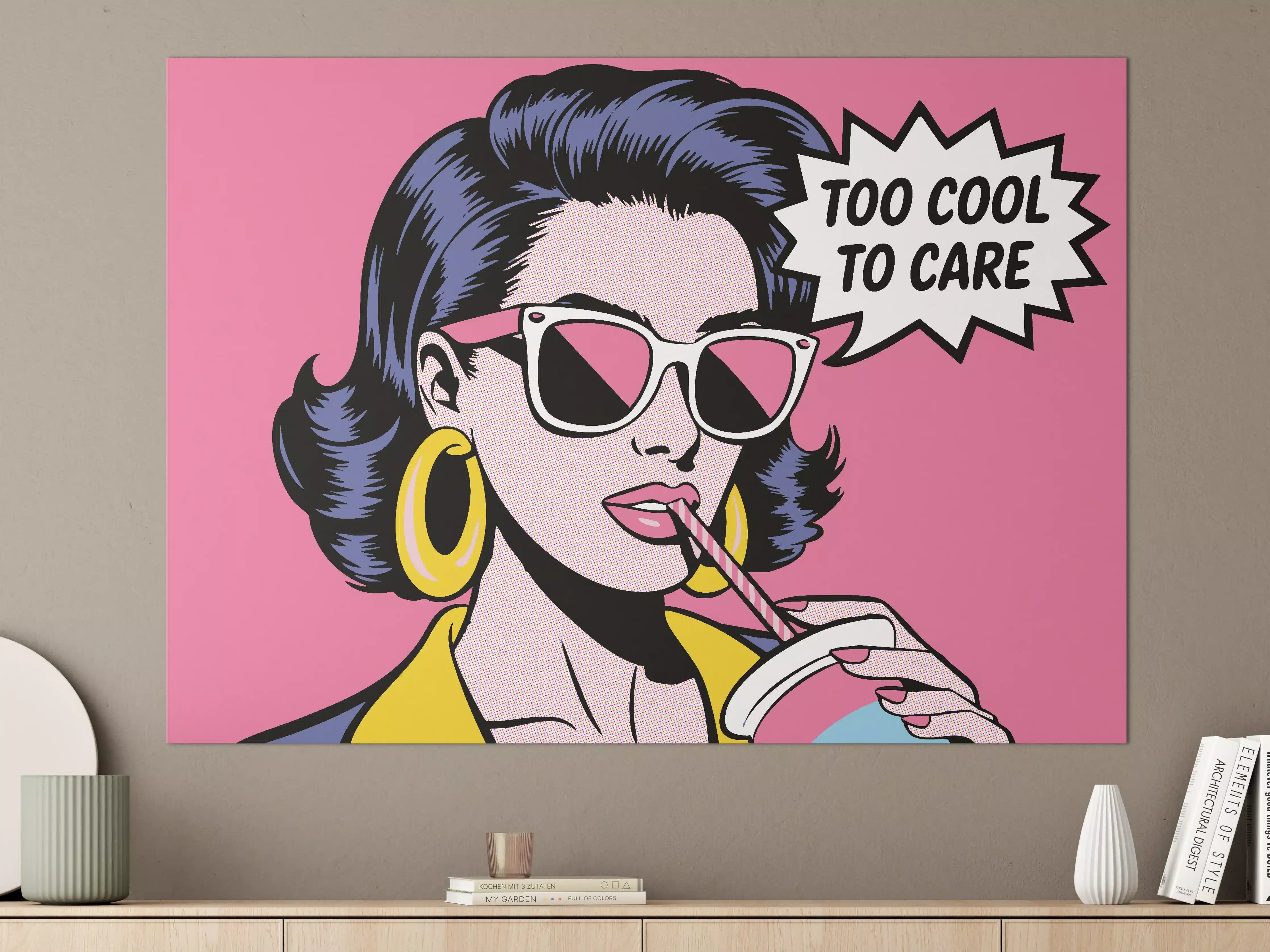 Große Wandbilder - Pop-Art Frau mit Sonnenbrille