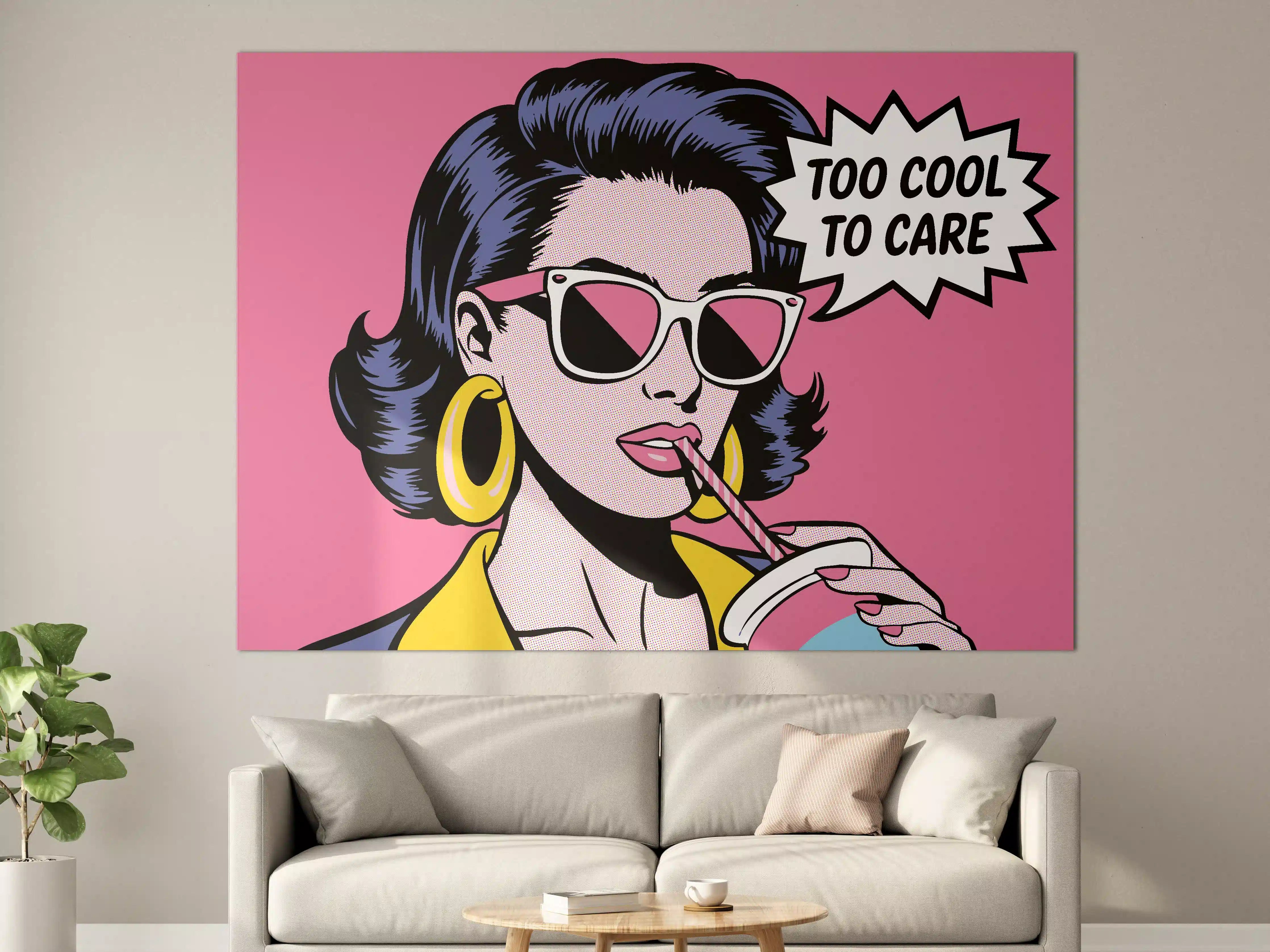 Große Wandbilder - Pop-Art Frau mit Sonnenbrille