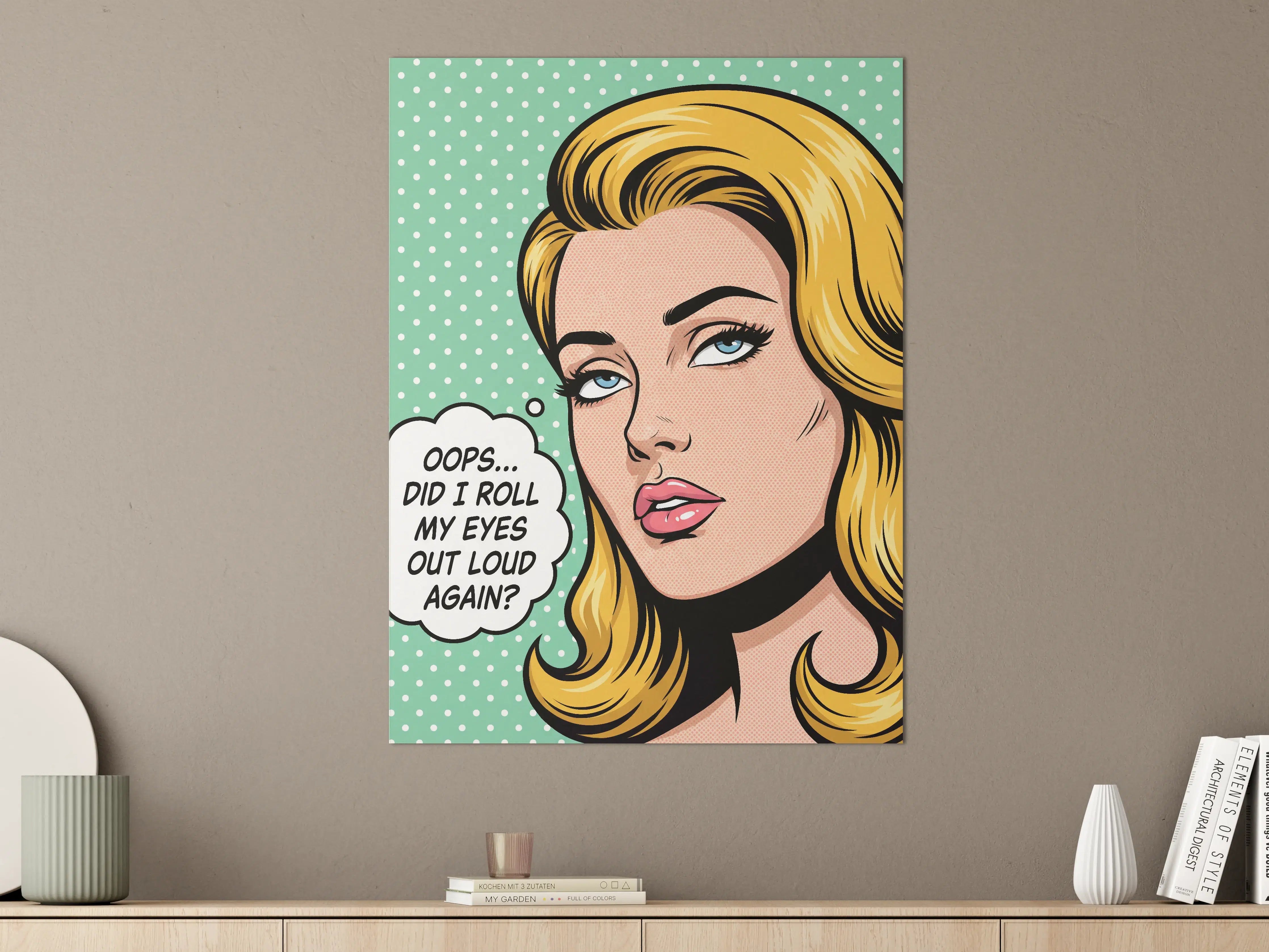 Große Wandbilder - Pop-Art-Girl mit blondem Haar