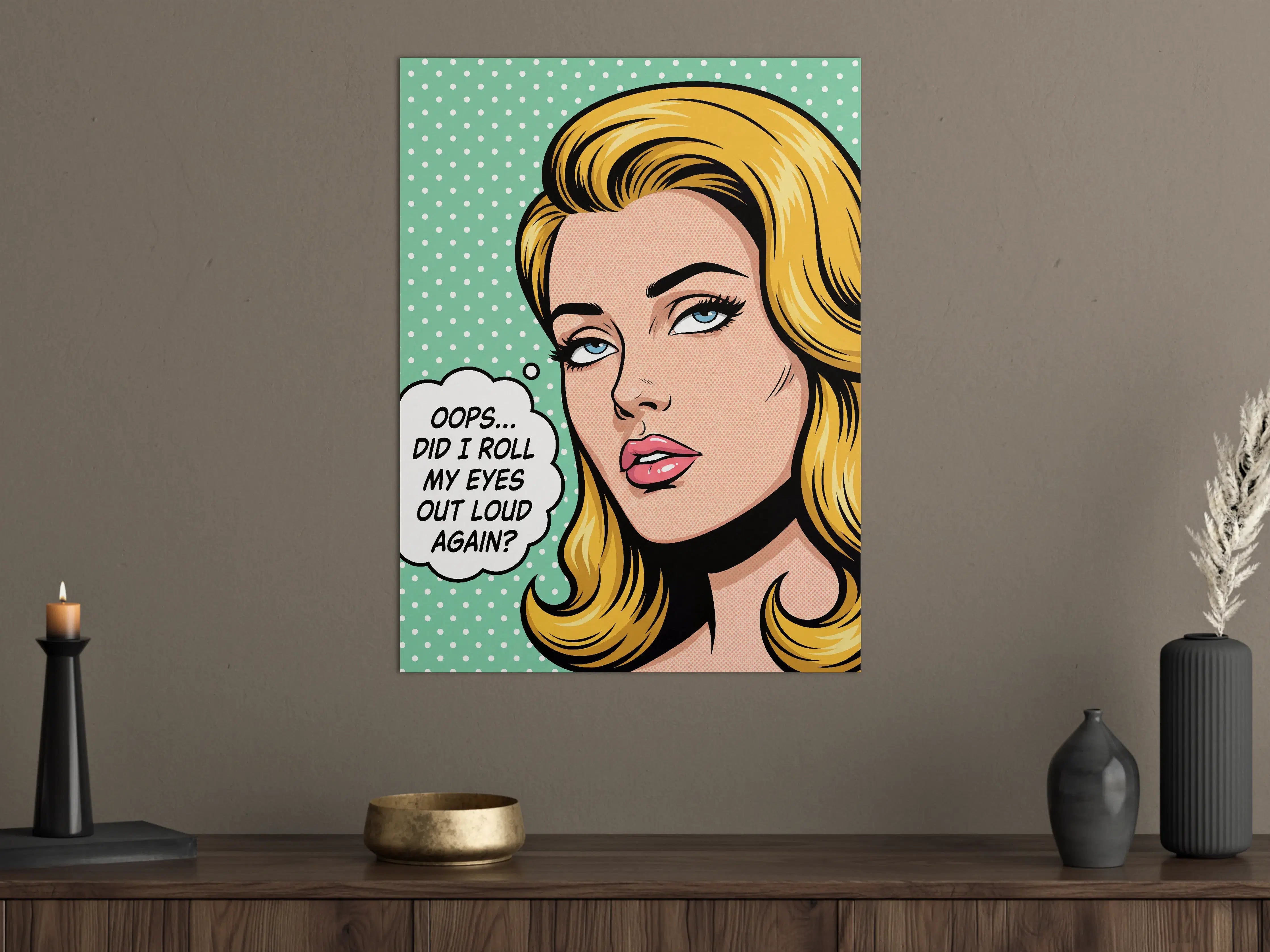 Große Wandbilder - Pop-Art-Girl mit blondem Haar