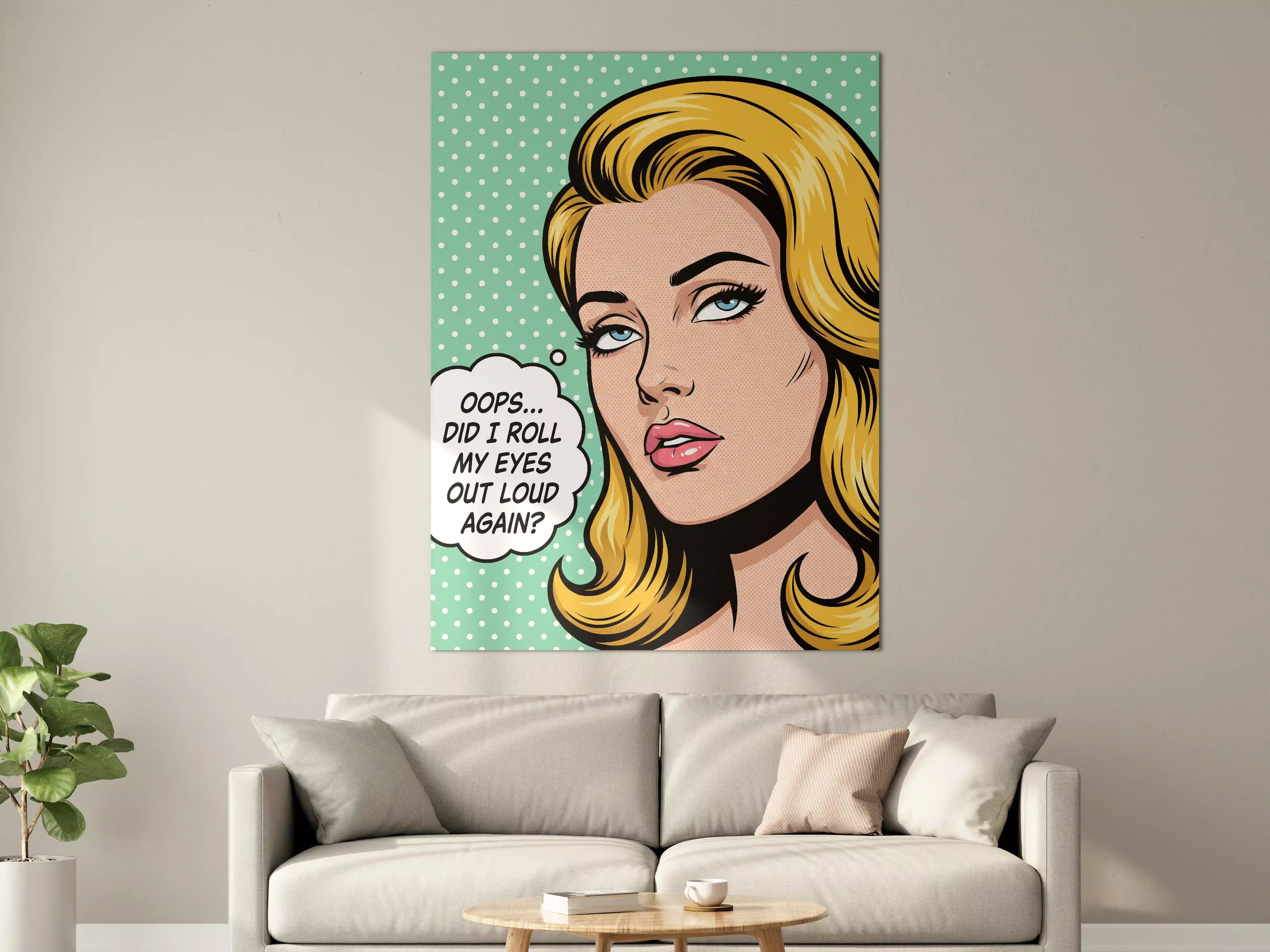 Große Wandbilder - Pop-Art-Girl mit blondem Haar