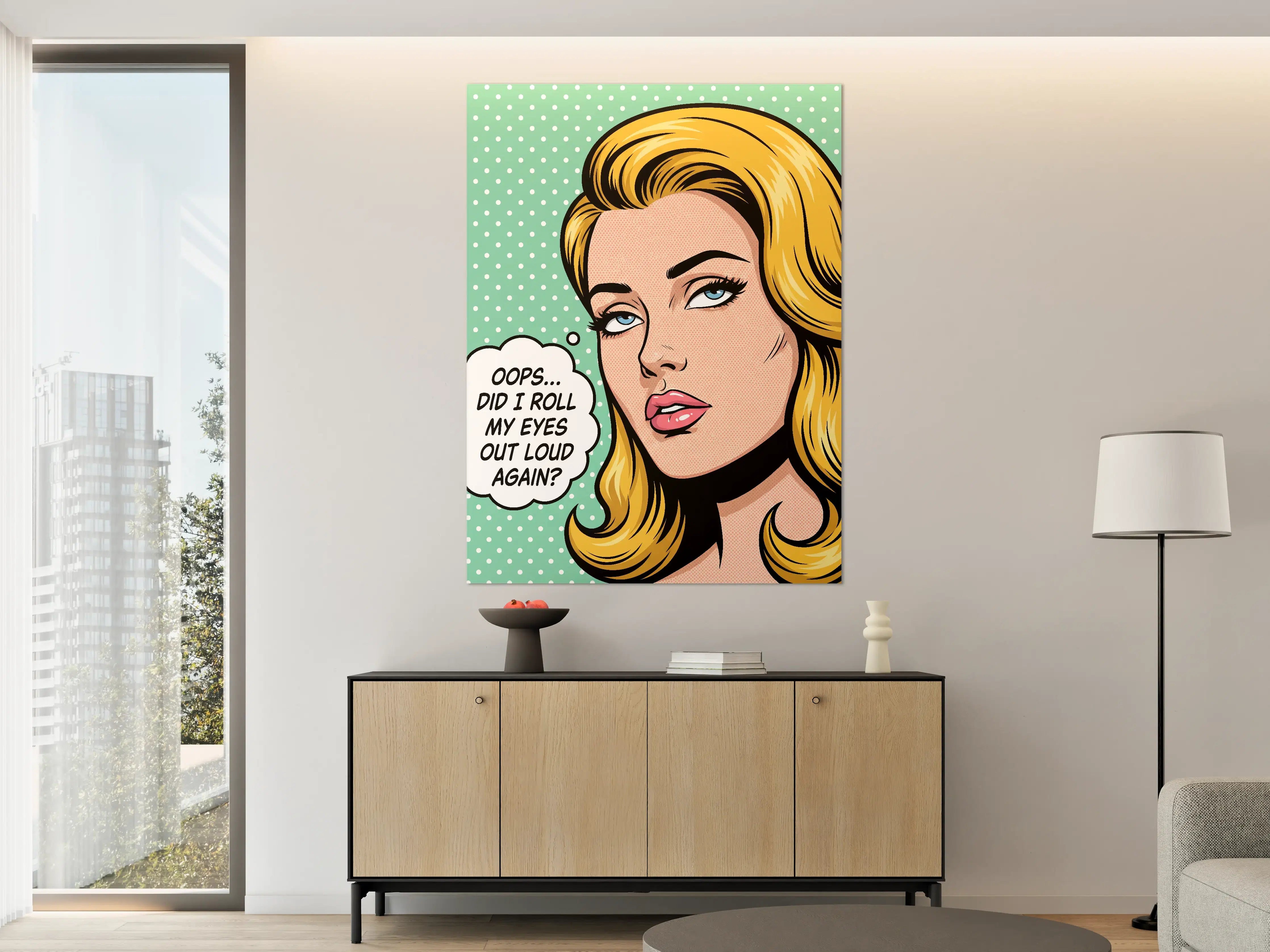 Große Wandbilder - Pop-Art-Girl mit blondem Haar