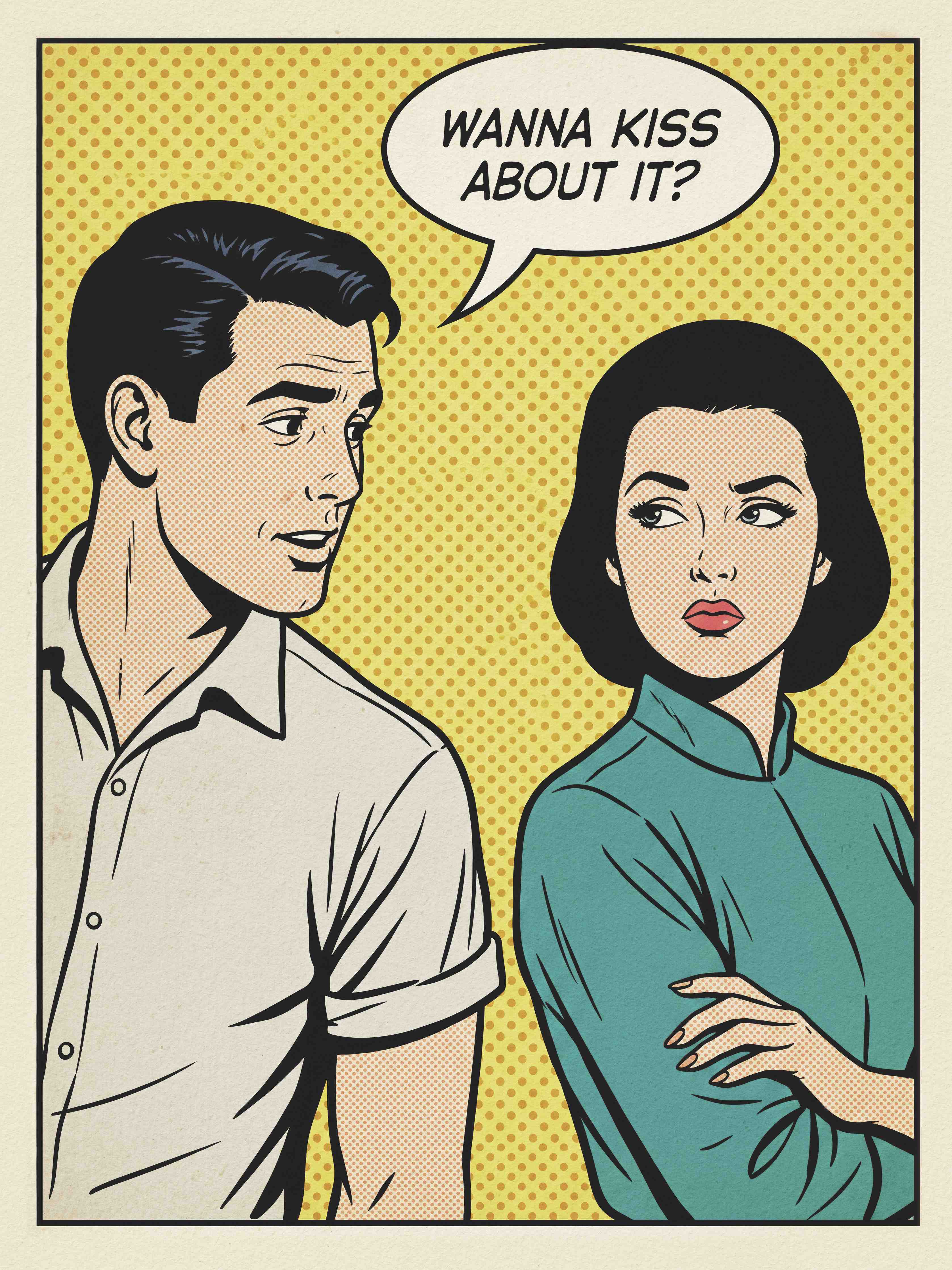 Große Wandbilder-Pop Art Paarkommunikation