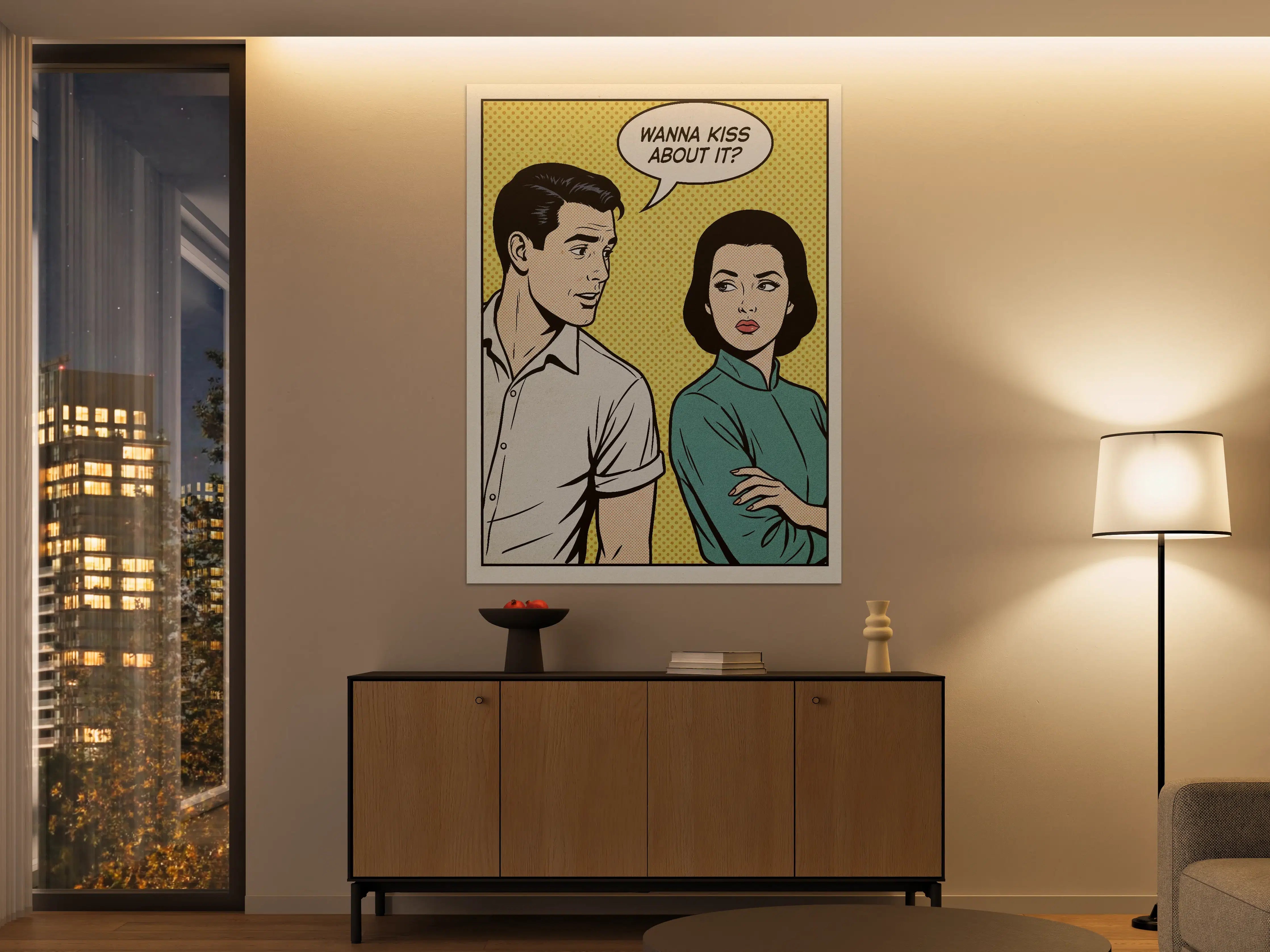 Große Wandbilder - Pop Art Paarkommunikation