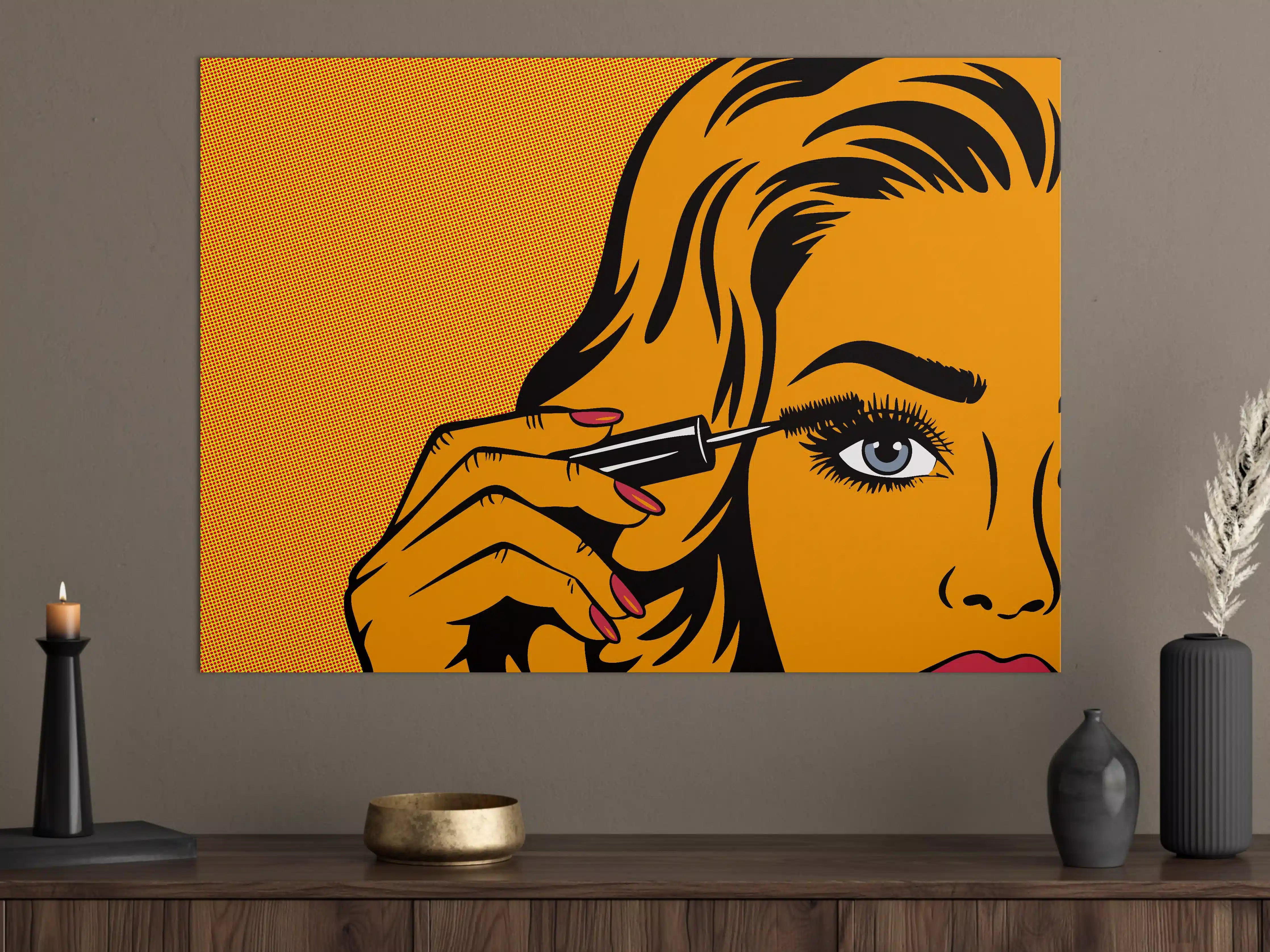 Große Wandbilder - Pop Artwork Frau mit Mascara