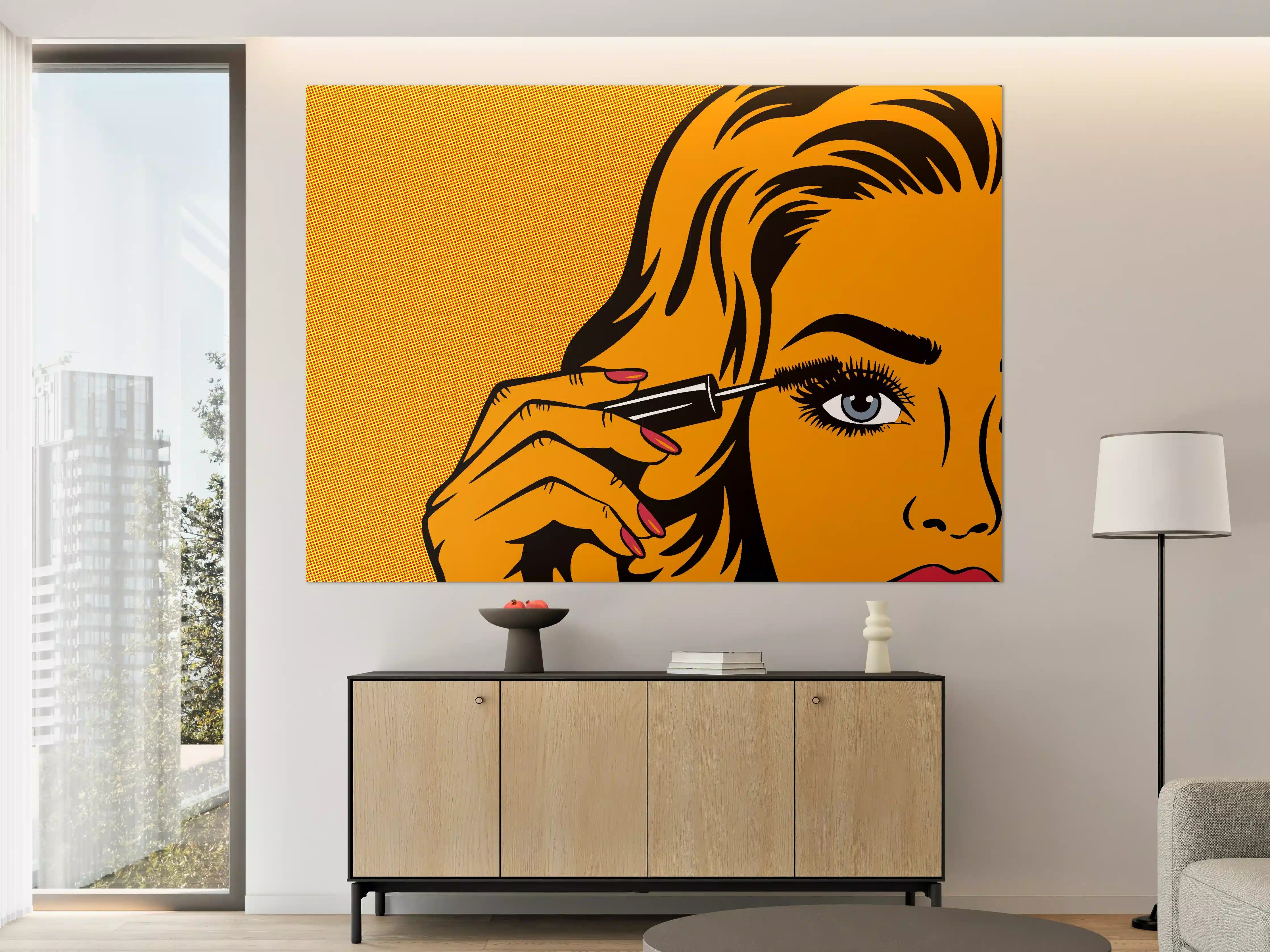 Große Wandbilder - Pop Artwork Frau mit Mascara