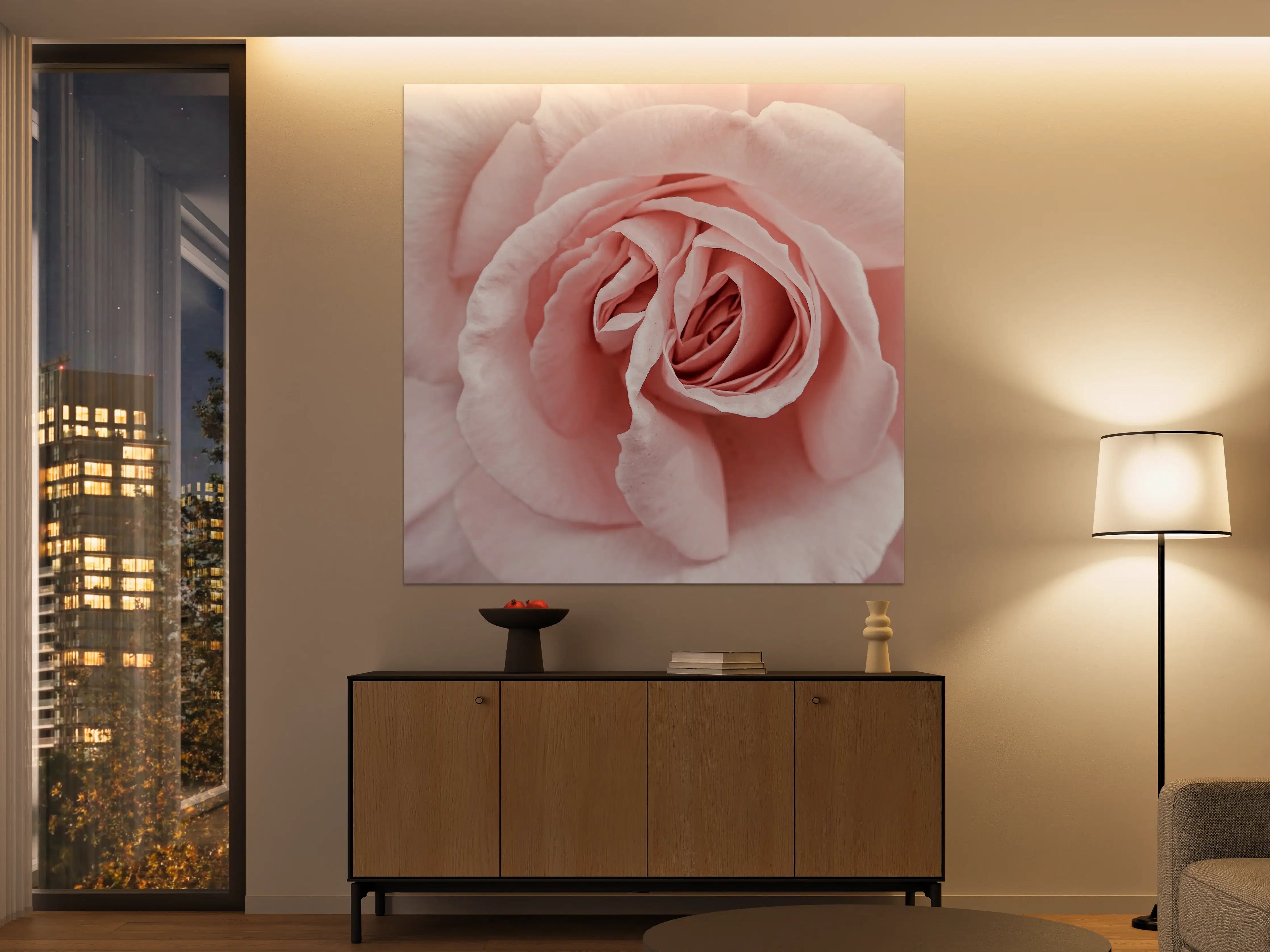 Große Wandbilder - Prächtige rosa Rose