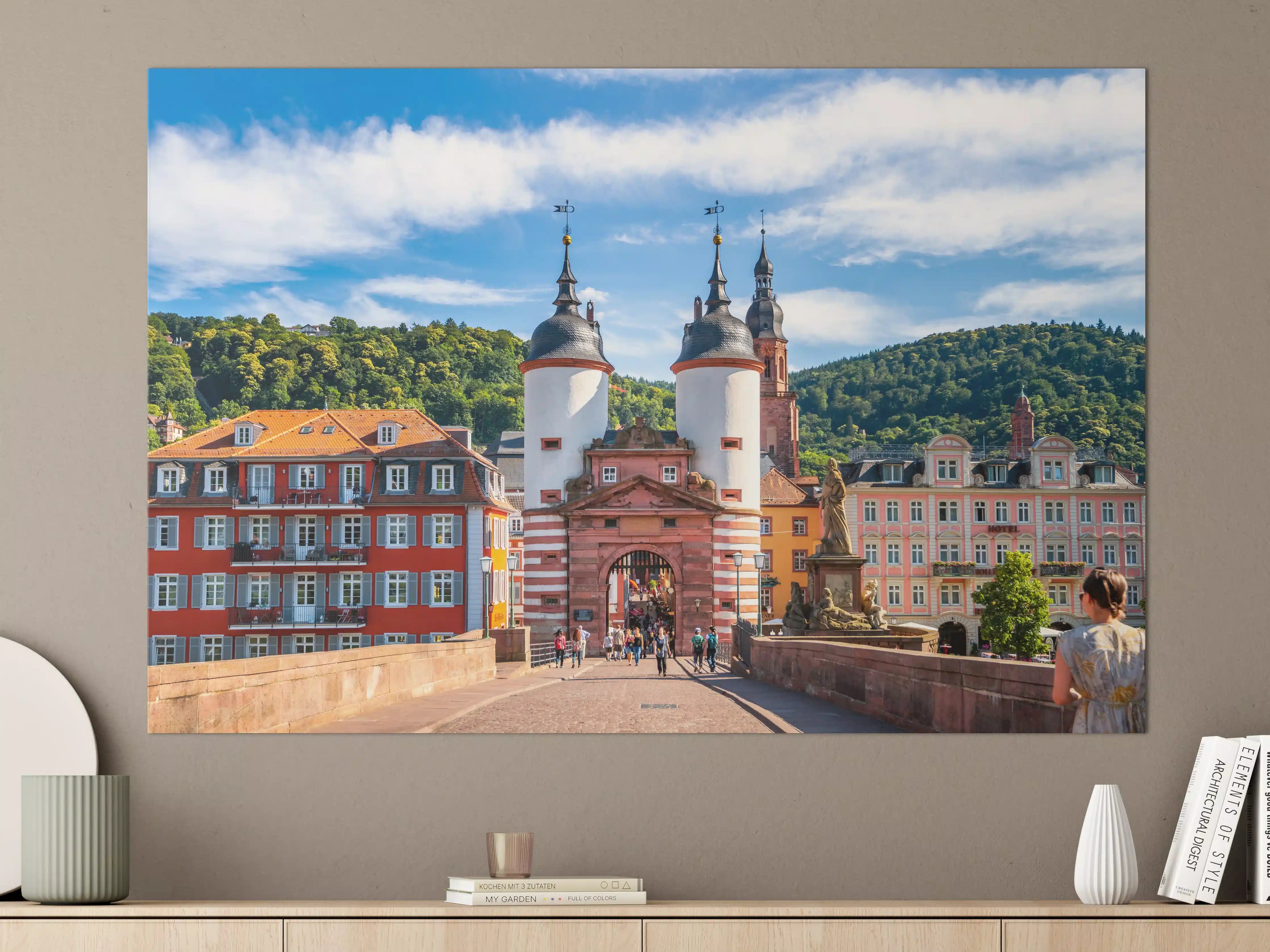 Große Wandbilder - Prächtiger Anblick auf Brücke in Heidelberg