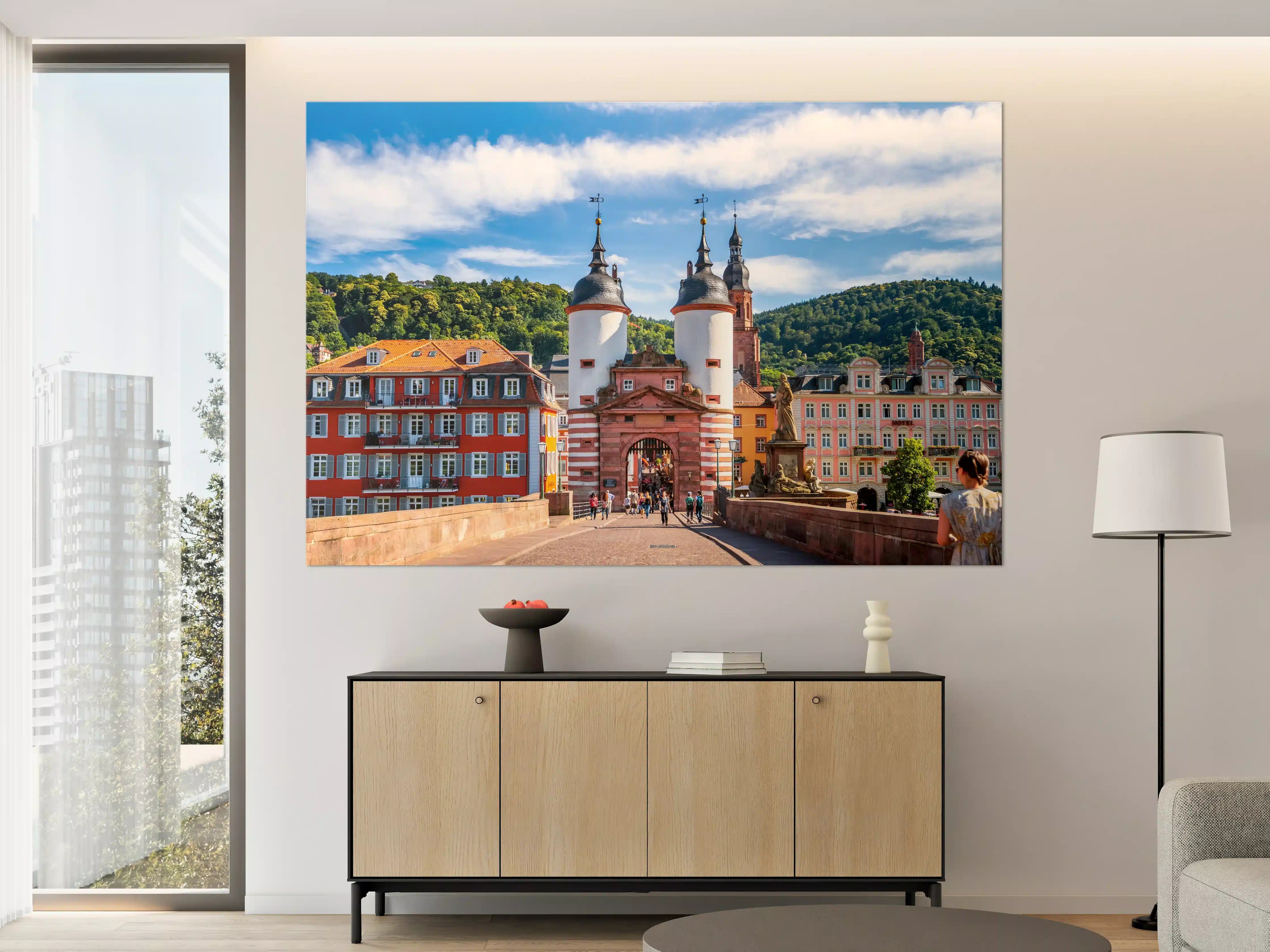 Große Wandbilder - Prächtiger Anblick auf Brücke in Heidelberg