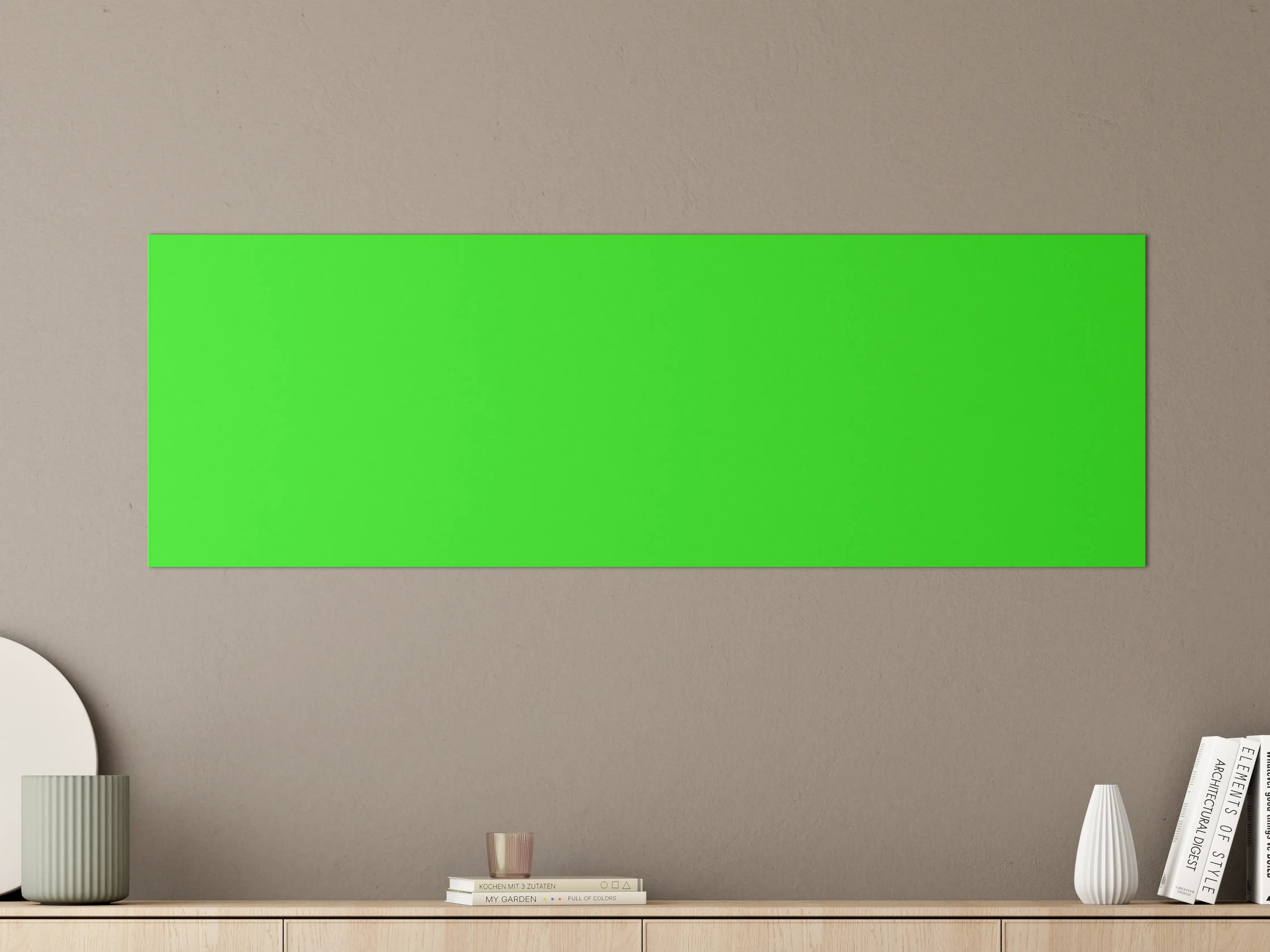 Große Wandbilder - RAL 6037 (Reines Grün)