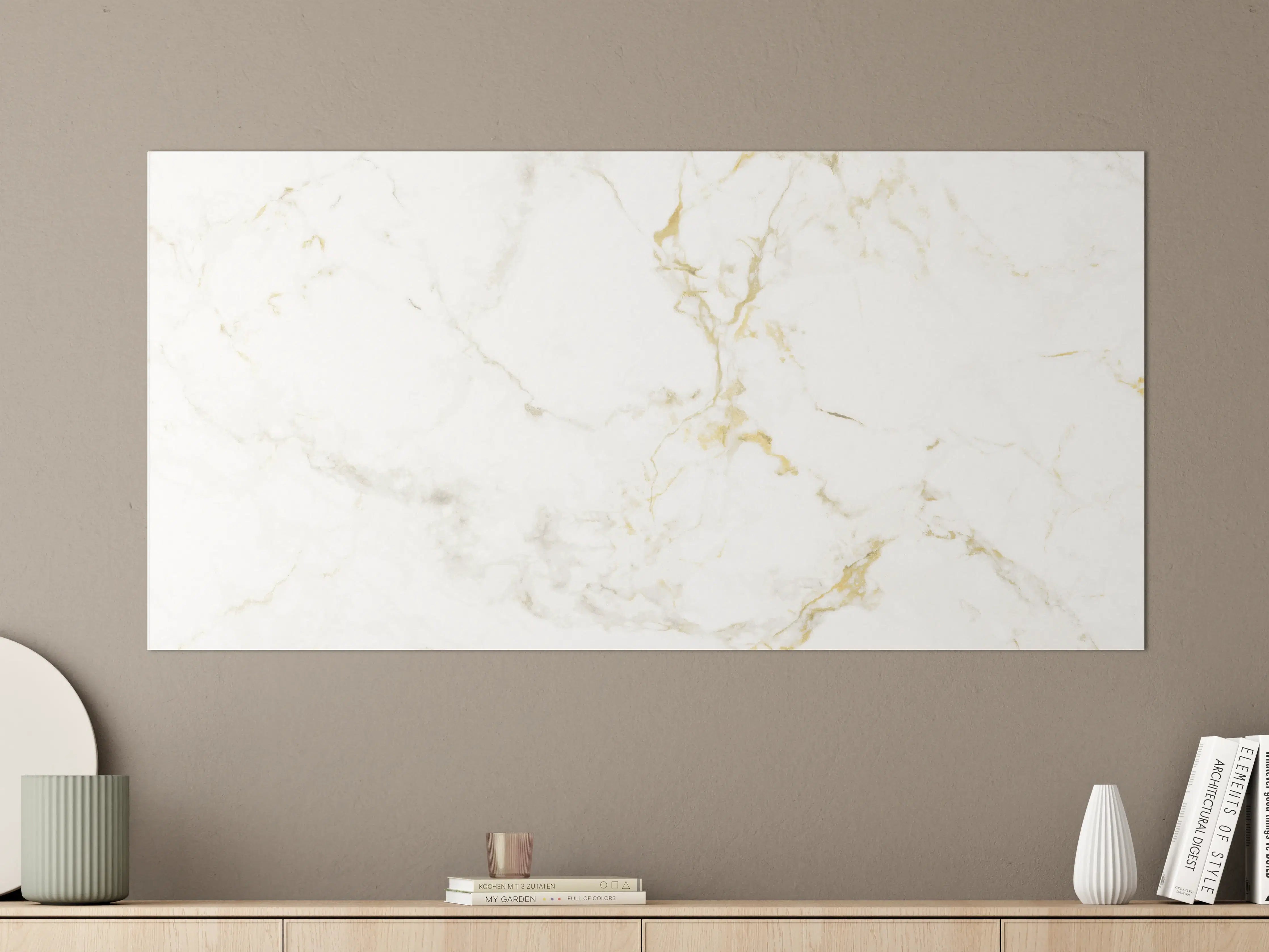 Große Wandbilder - Realistische Goldmarmor Textur