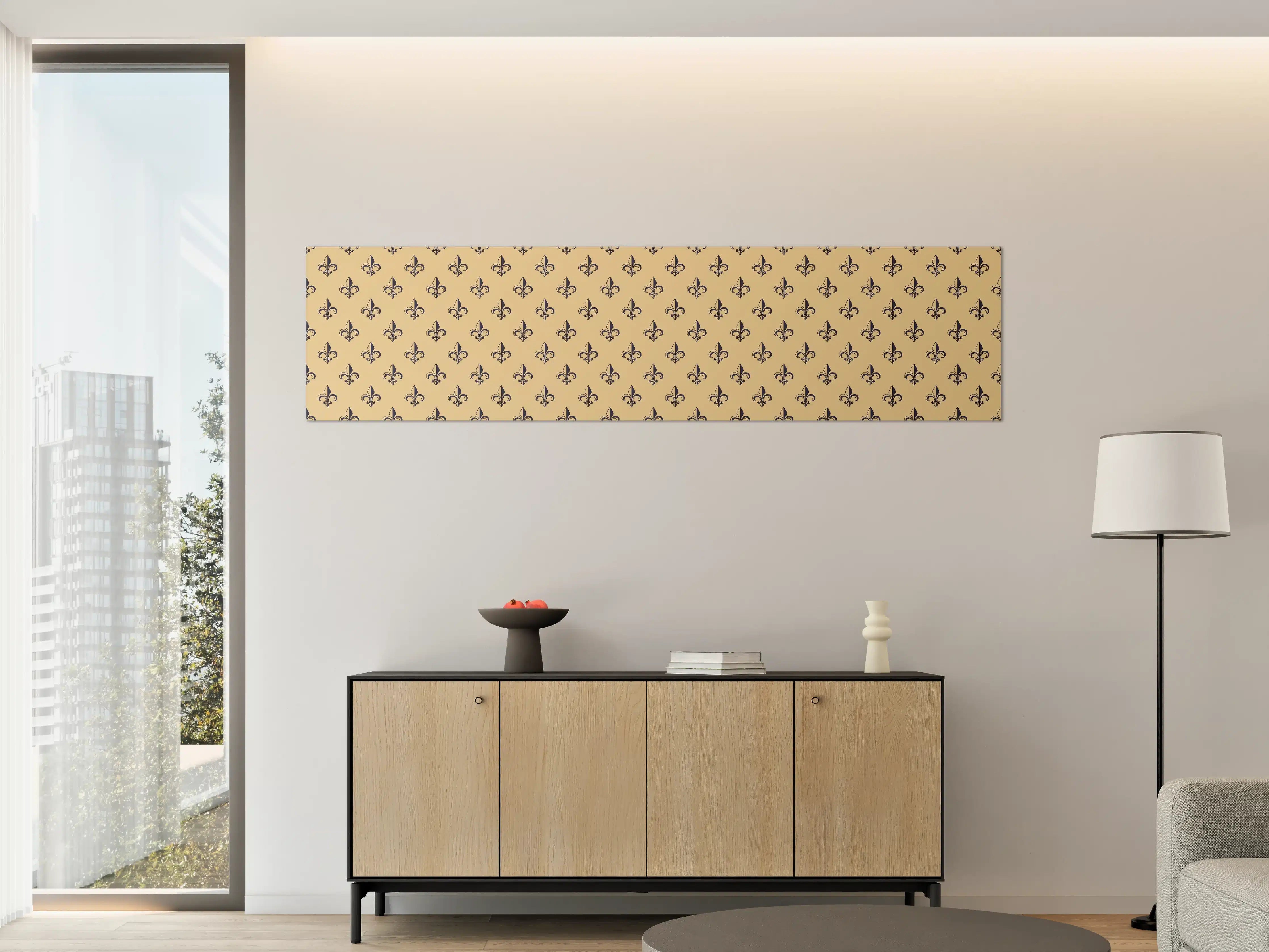Große Wandbilder - Retro-Muster Gold Braun