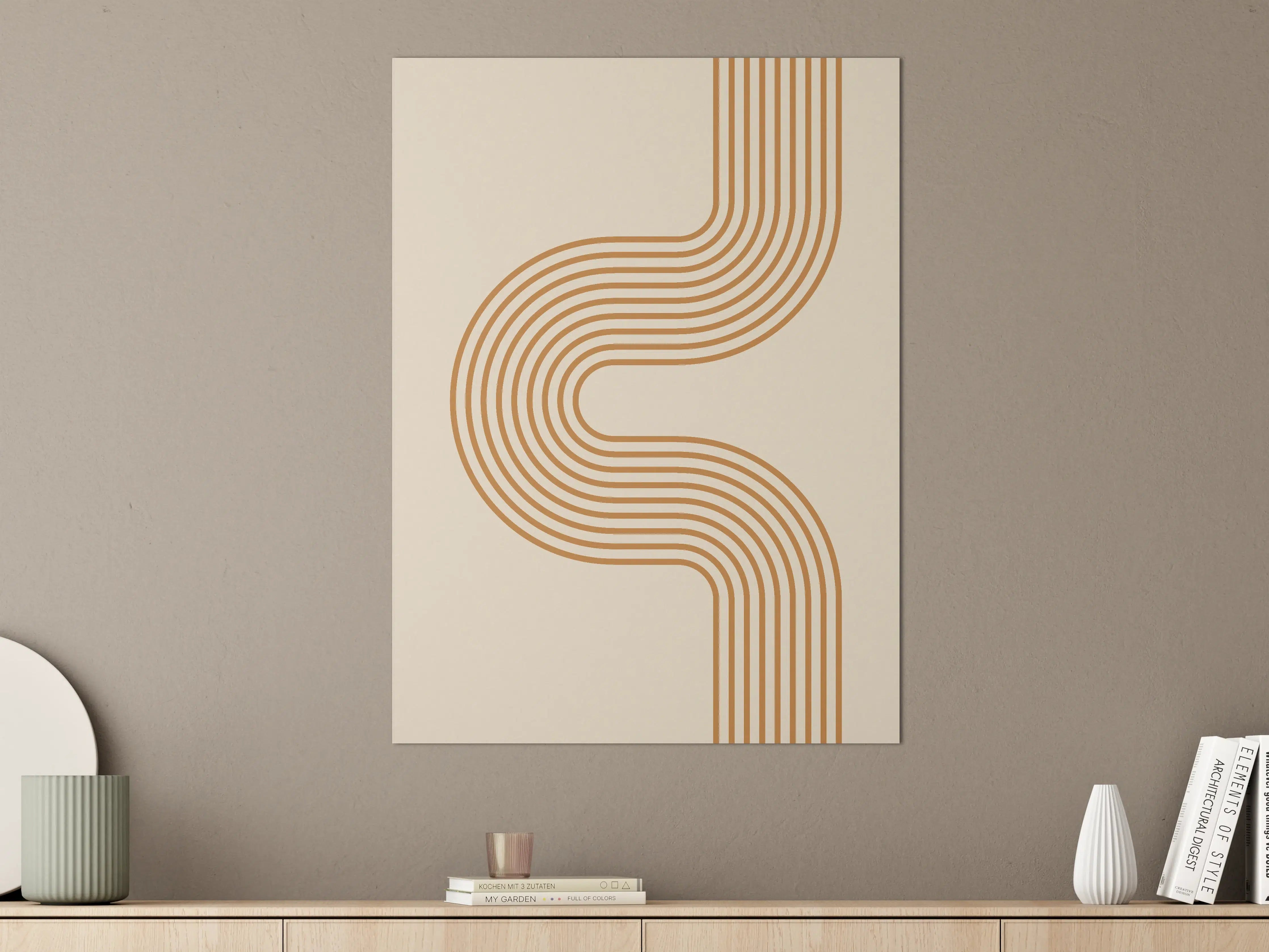 Große Wandbilder - Retro-geometrisches Wandbild