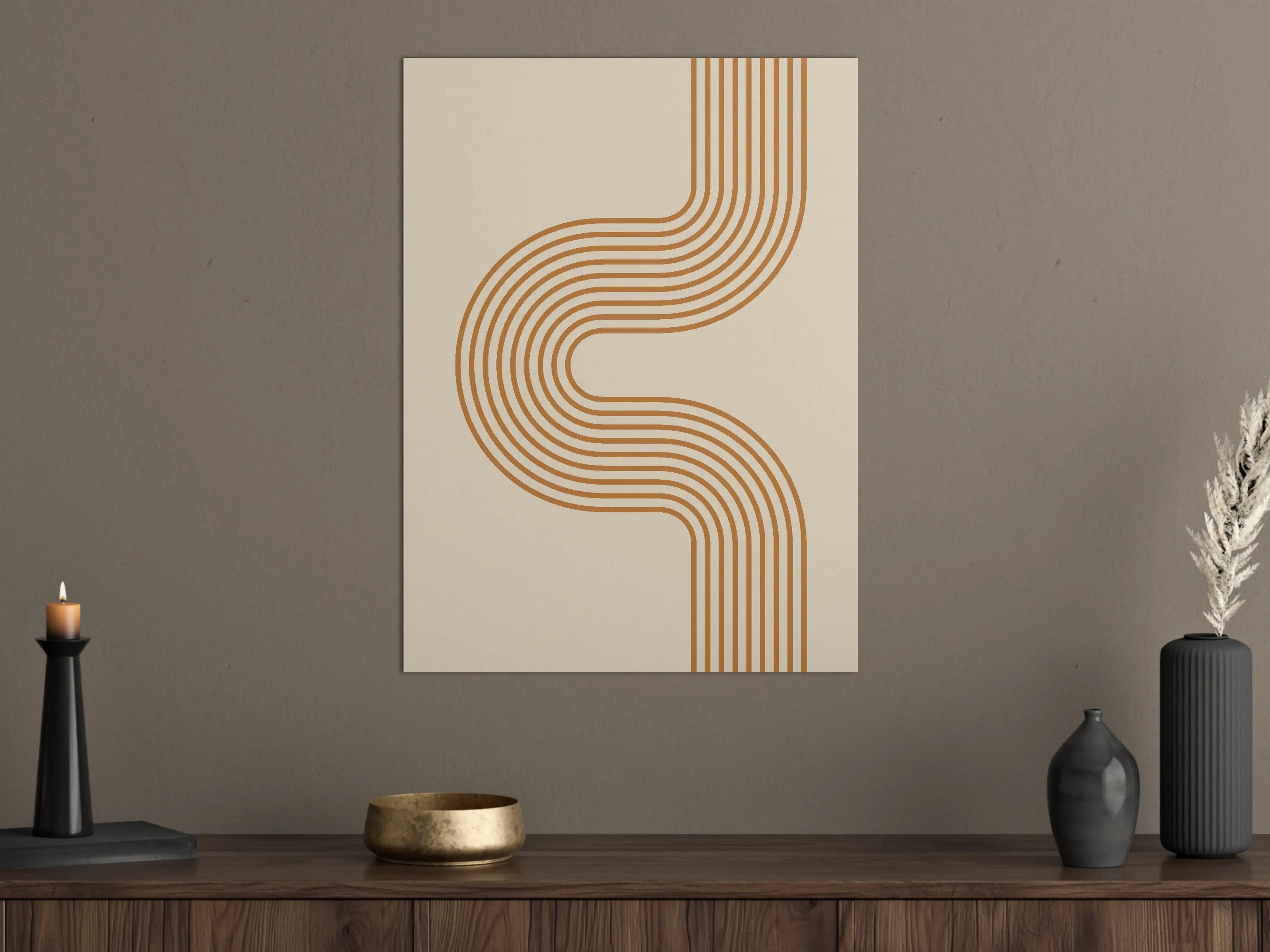 Große Wandbilder - Retro-geometrisches Wandbild