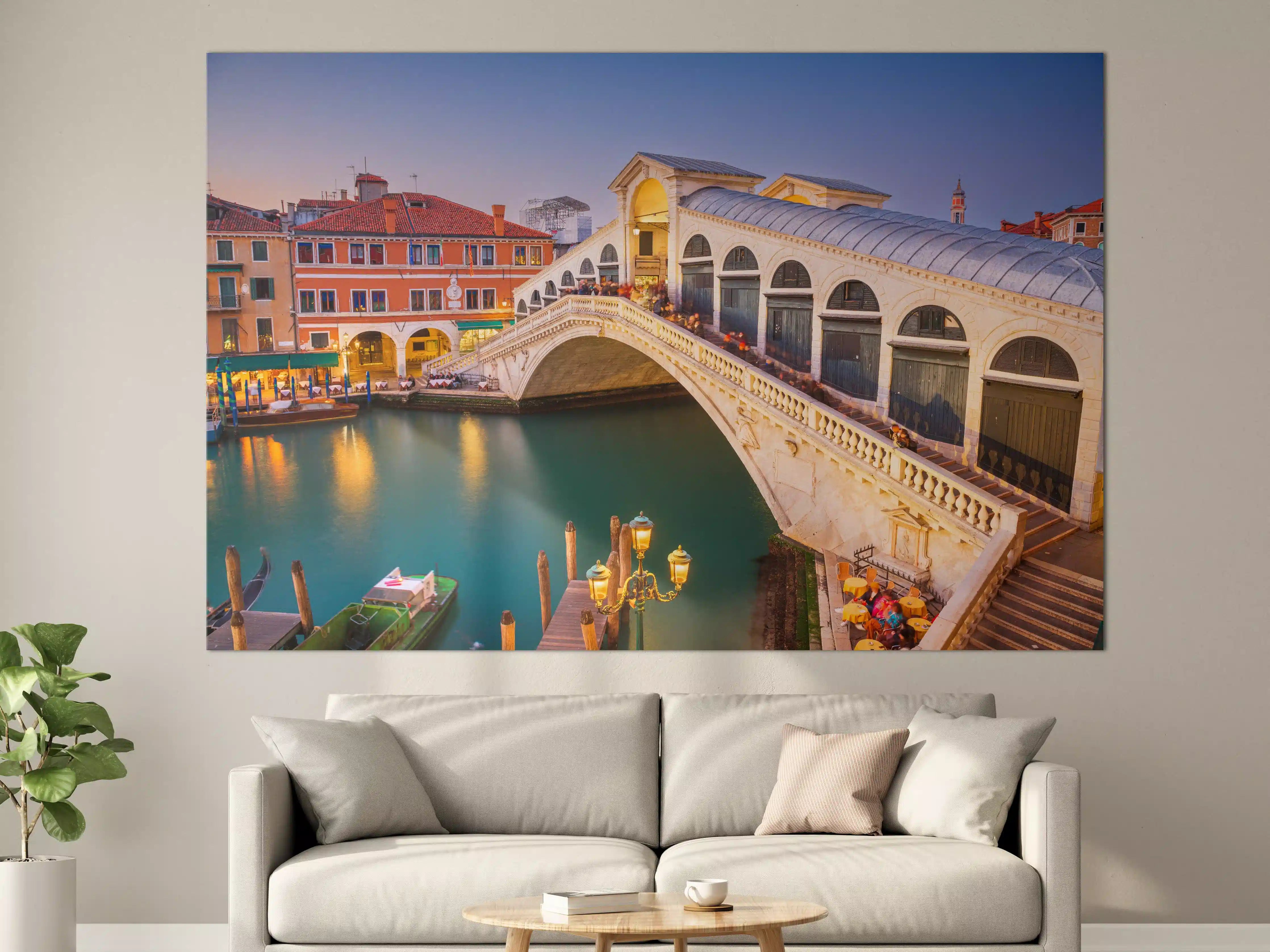 Große Wandbilder - Rialto-Brücke über dem Canal Grande in Venedig