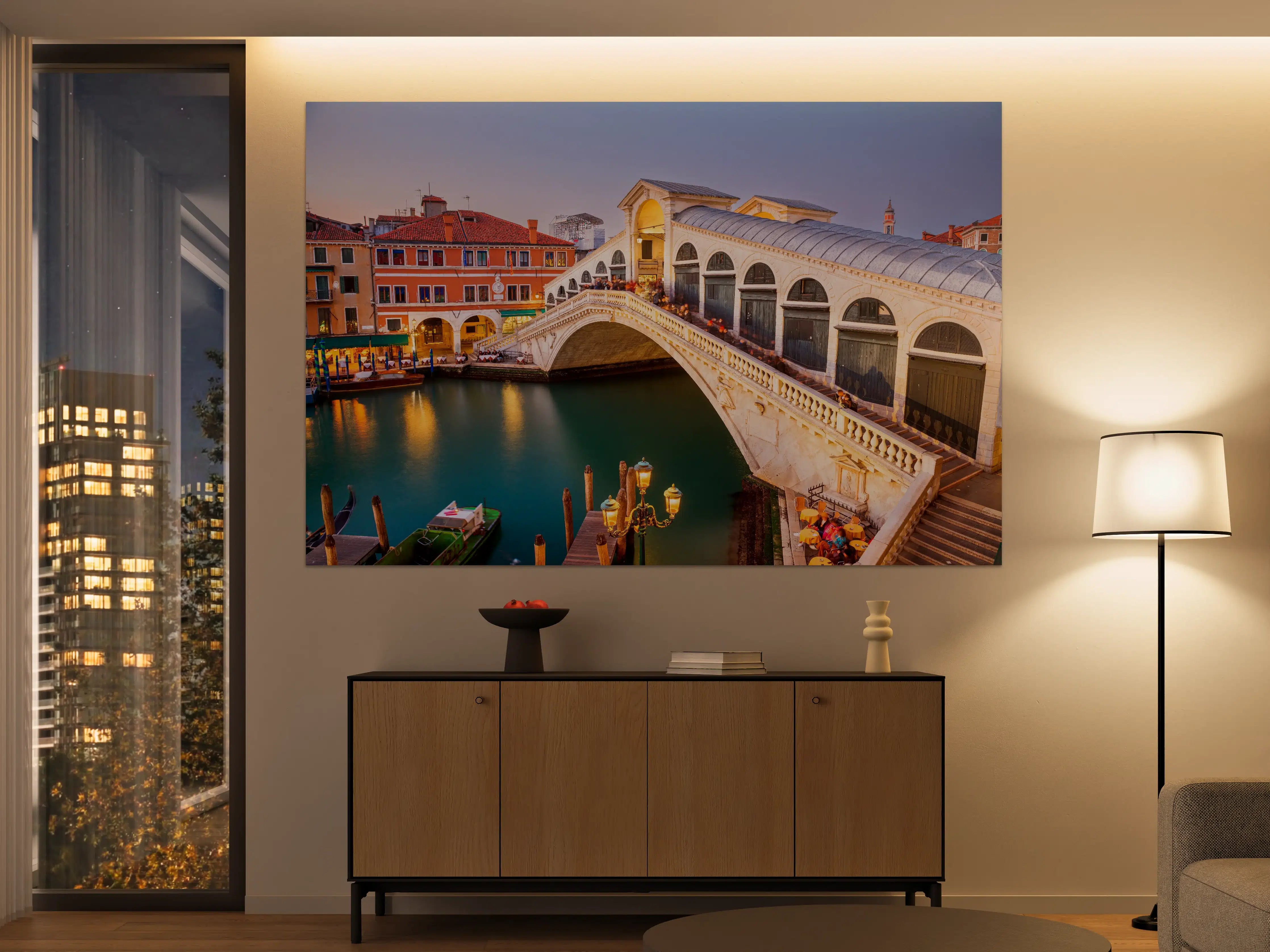 Große Wandbilder - Rialto-Brücke über dem Canal Grande in Venedig
