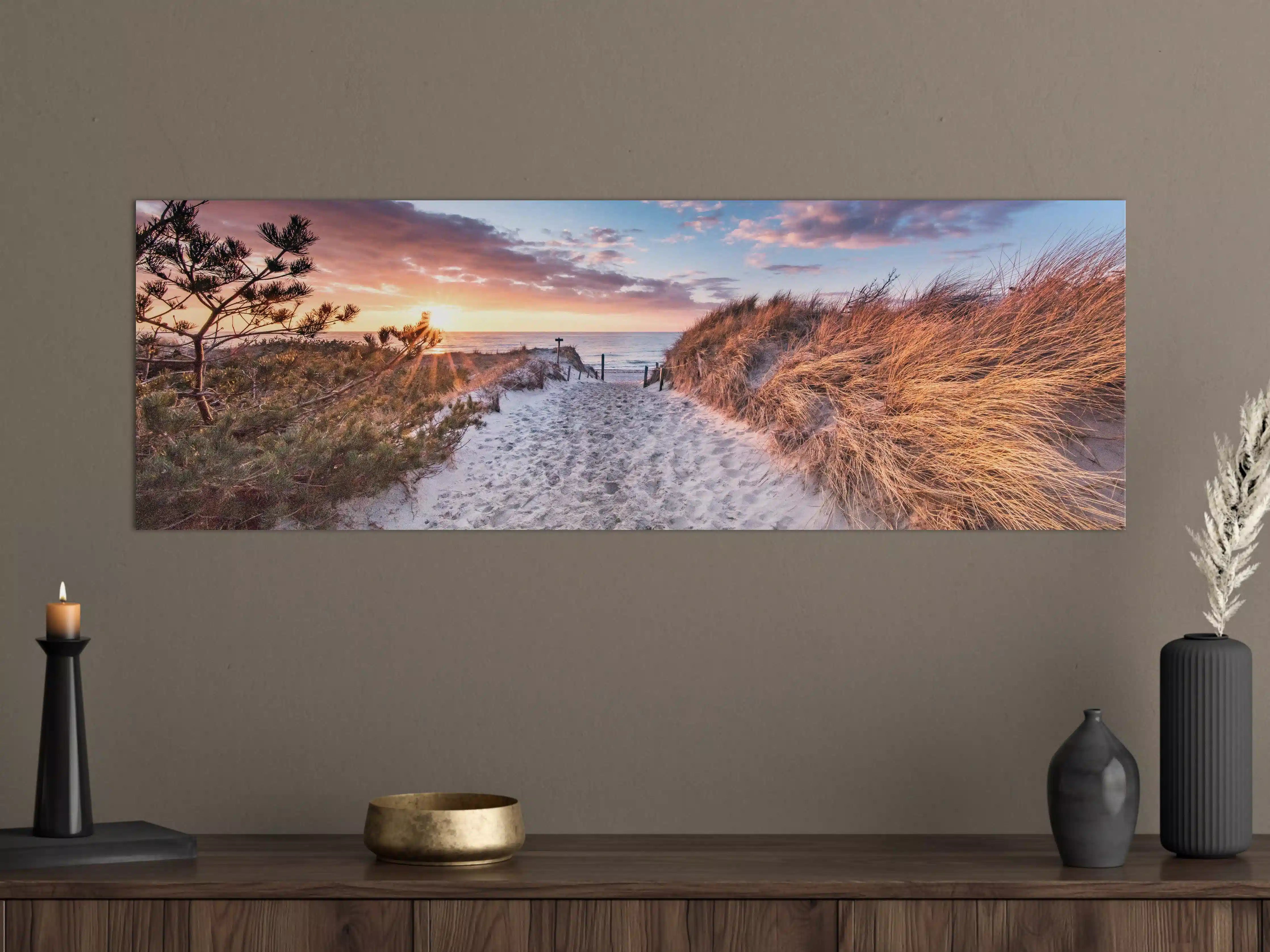 Große Wandbilder - Romantischer Sandweg zum Strand