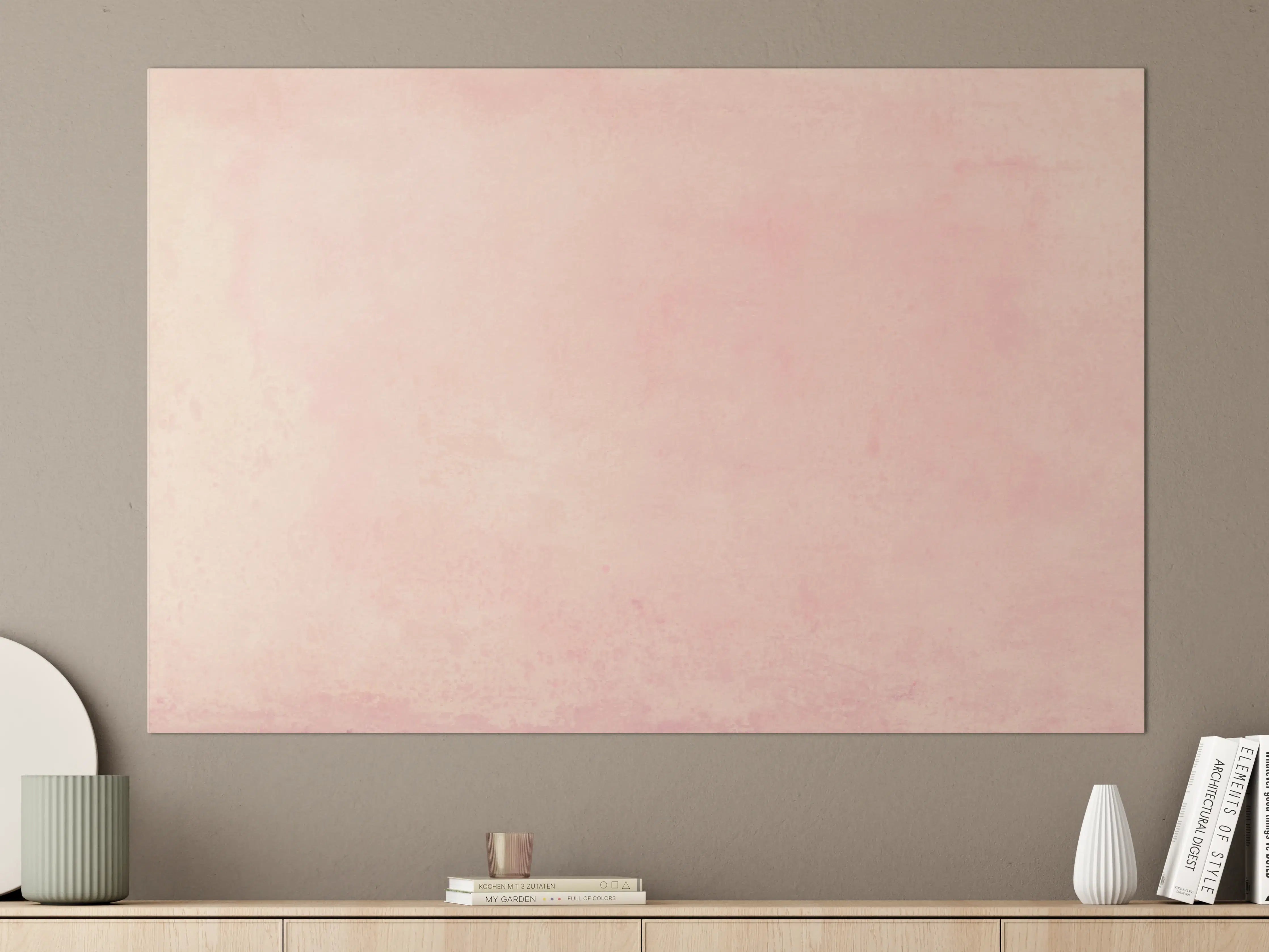 Große Wandbilder - Rosa Aquarell - Pastellfarben