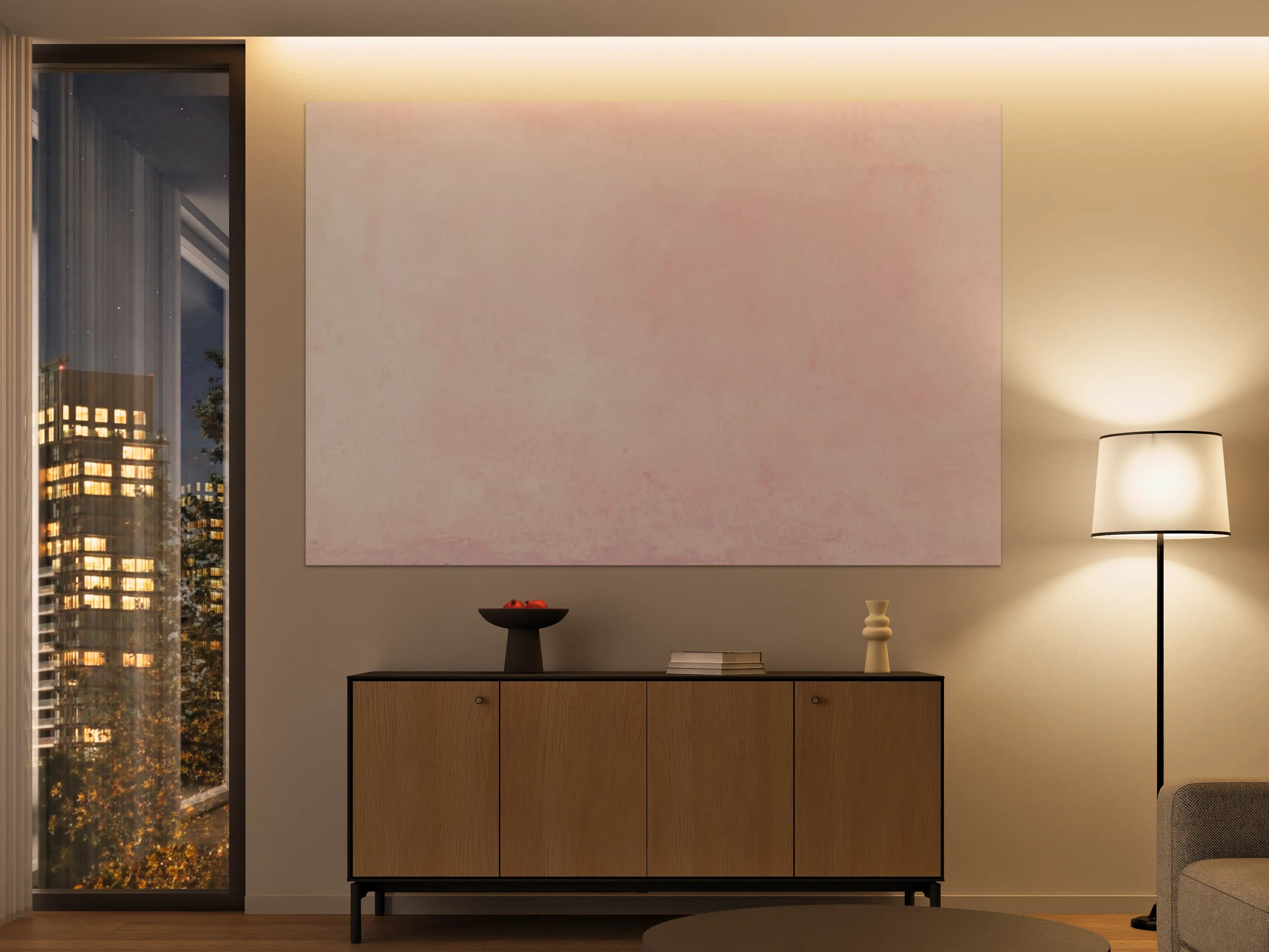 Große Wandbilder - Rosa Aquarell - Pastellfarben