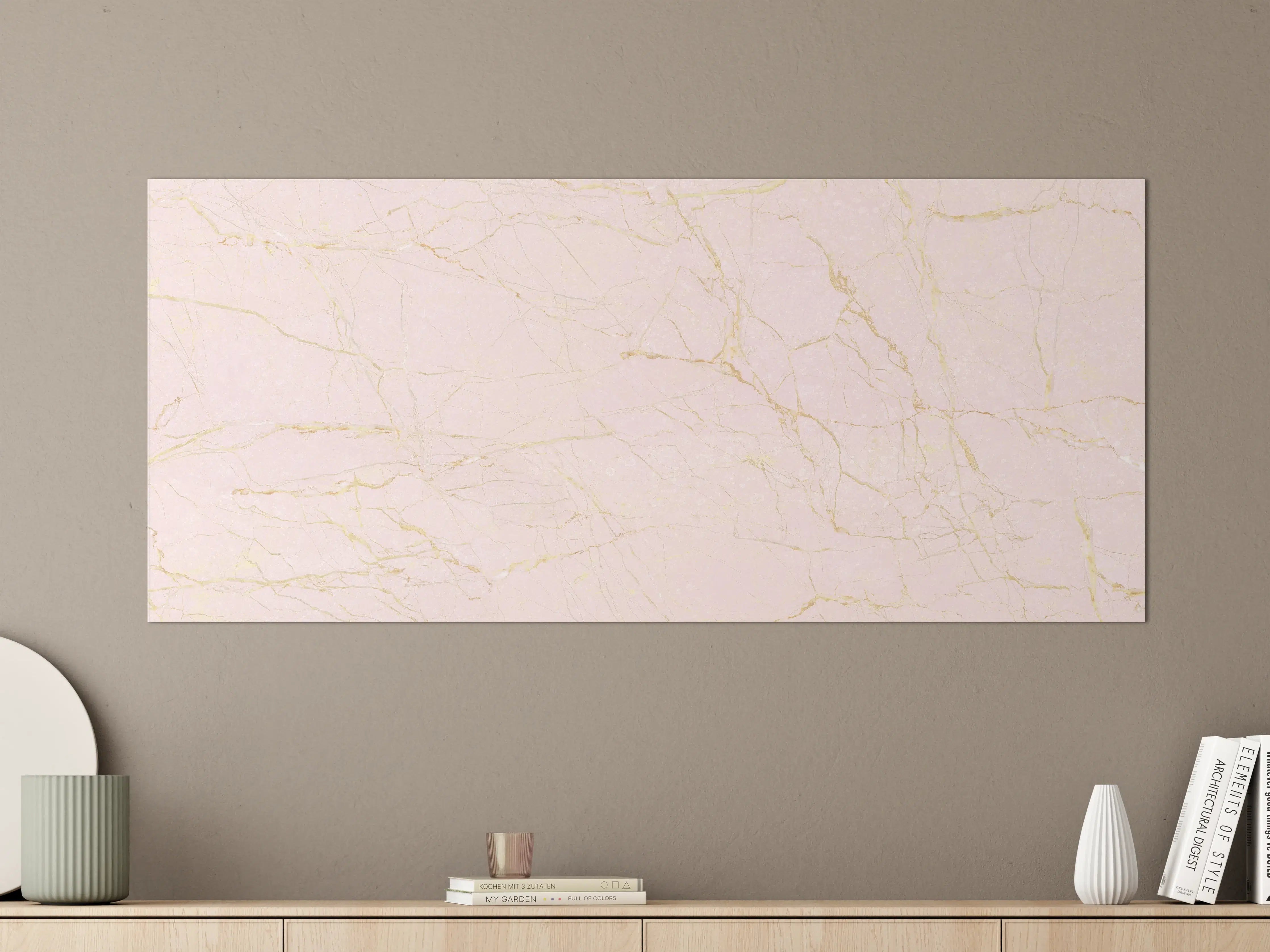 Große Wandbilder - Rosa-Gold Marmor