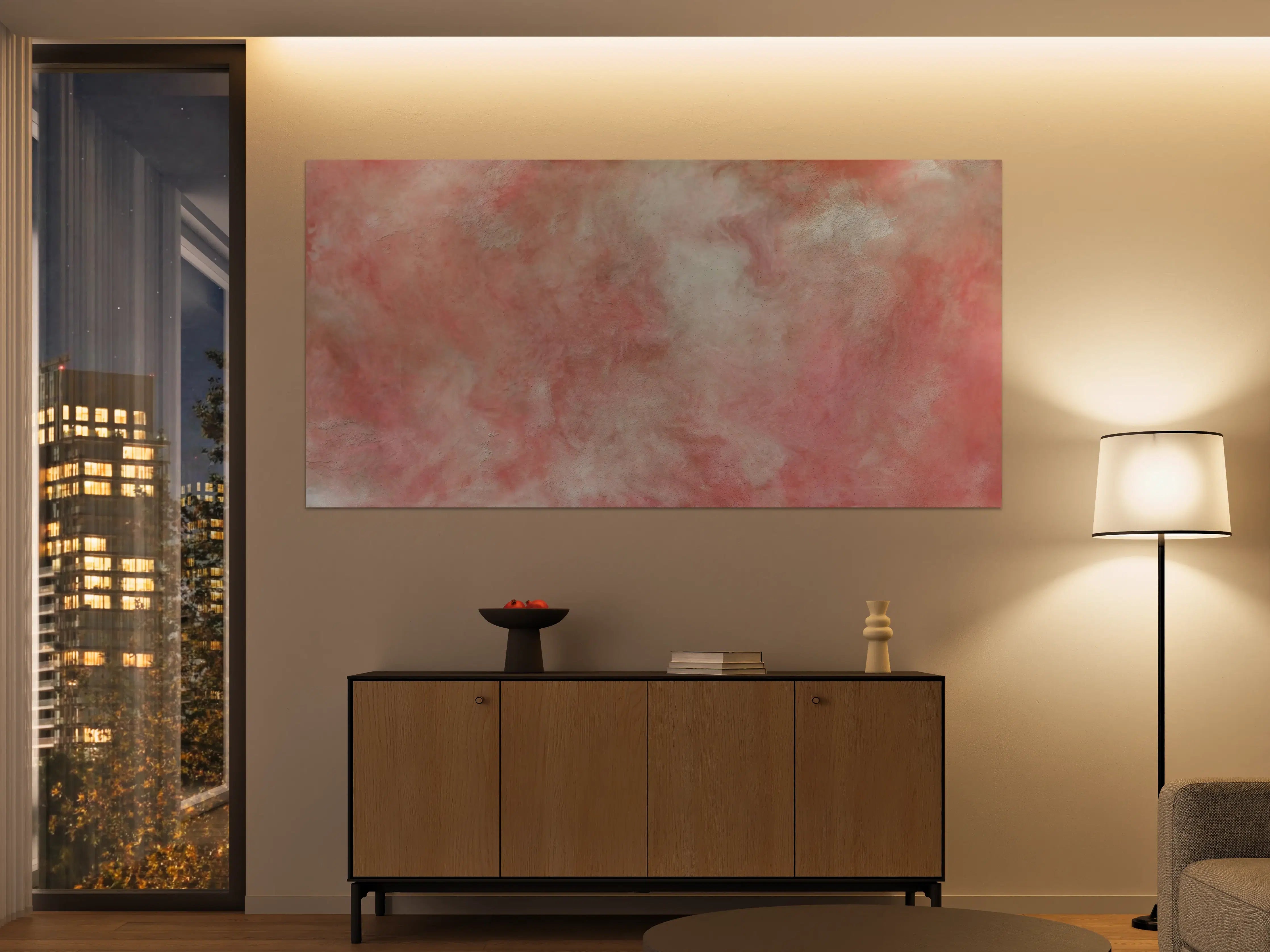 Große Wandbilder - Rosa Marble Textur
