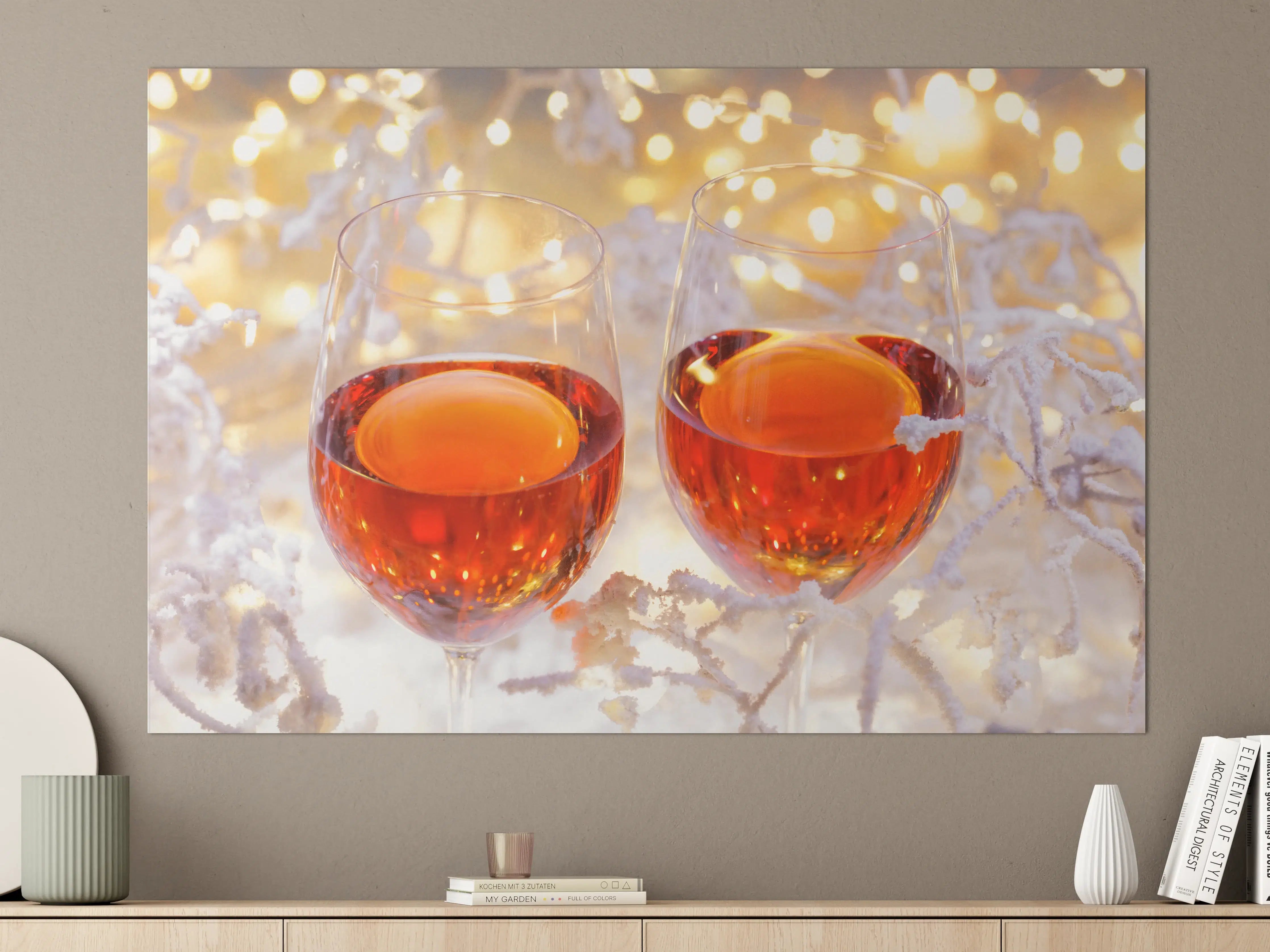 Große Wandbilder - Rosé Champagner