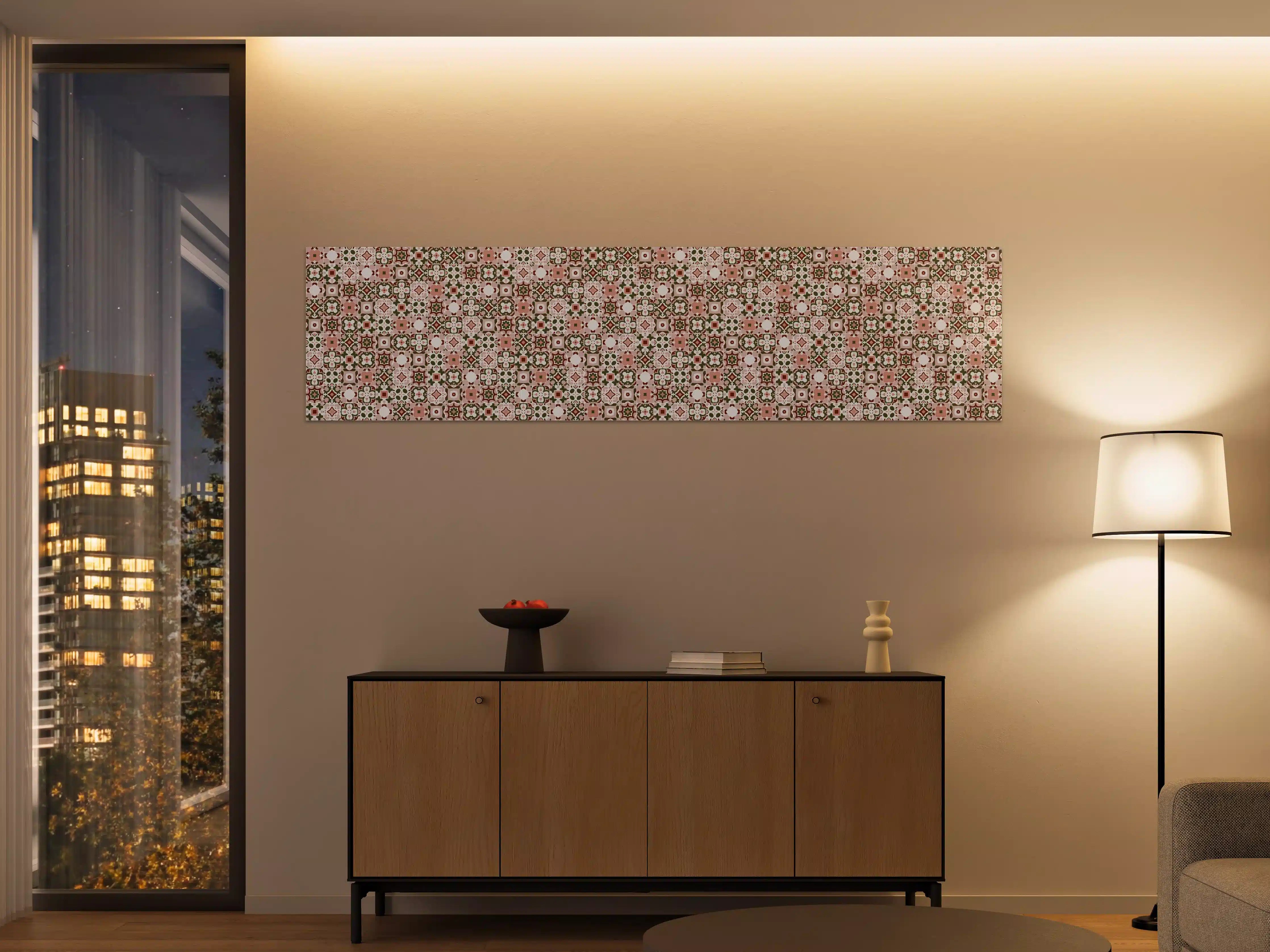 Große Wandbilder - Rosé-Goldenes Mosaikmuster