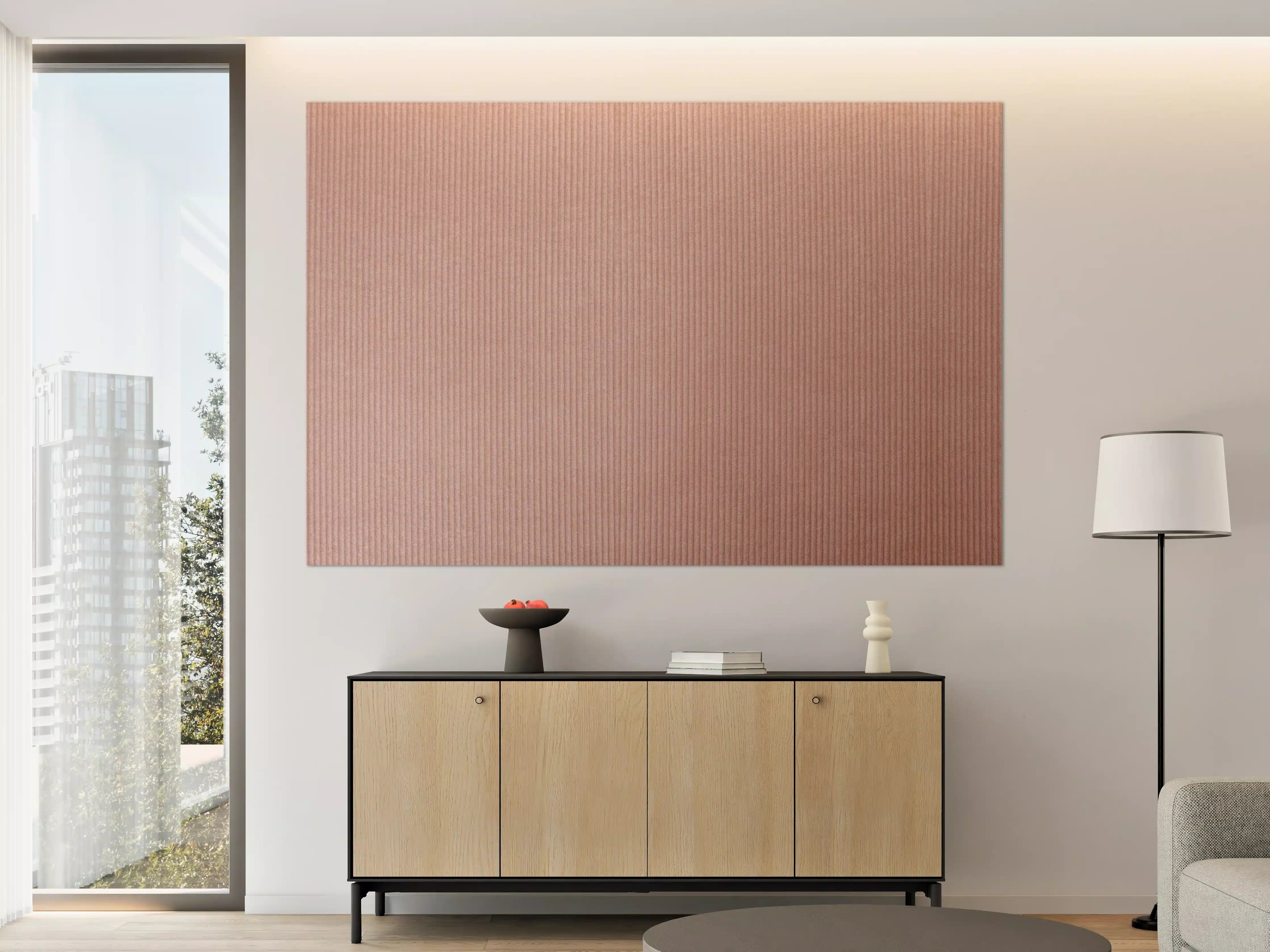Große Wandbilder - Rotbraunes Kord Textil