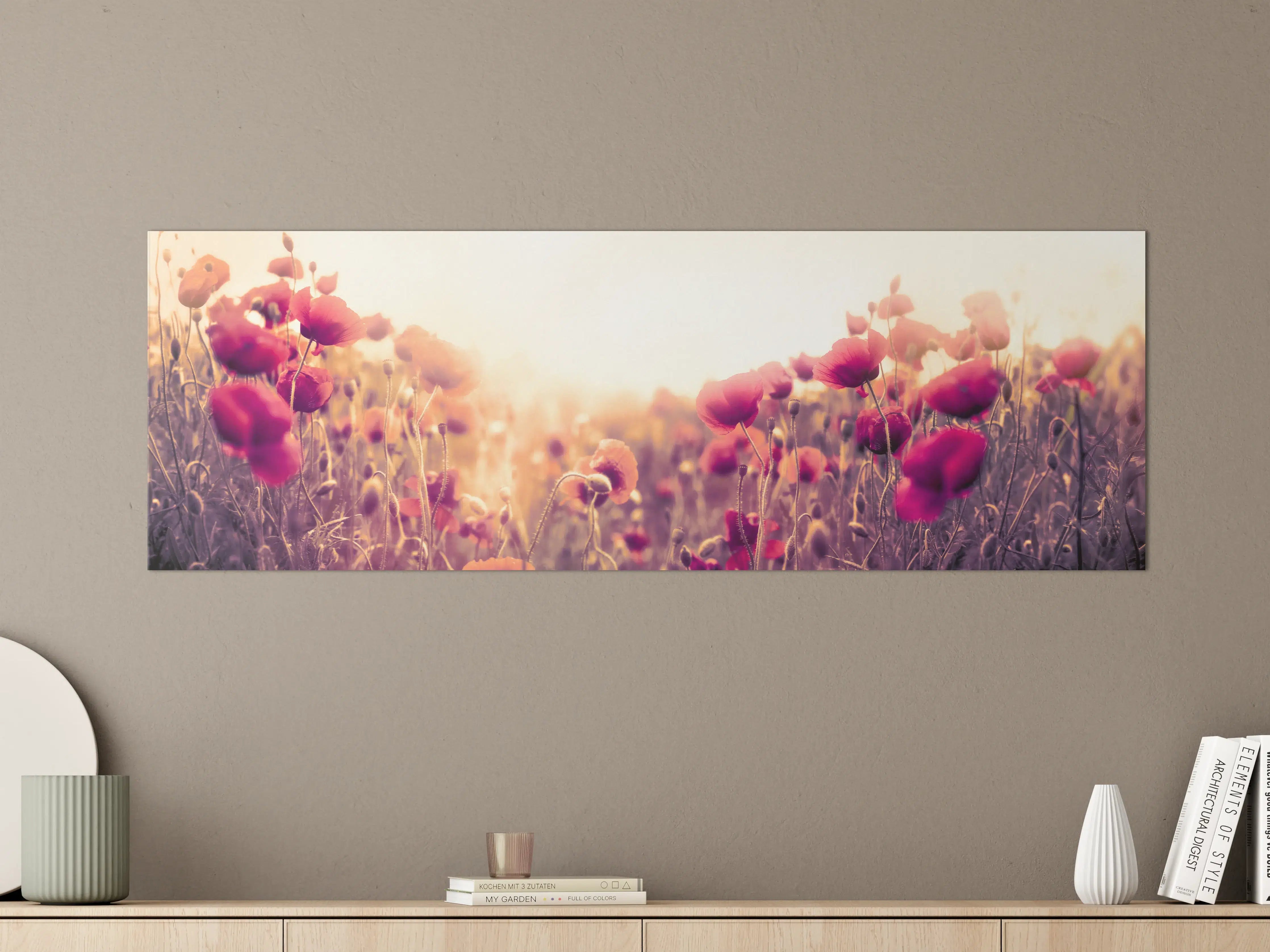 Große Wandbilder - Rote Mohnblumen in der Sonne