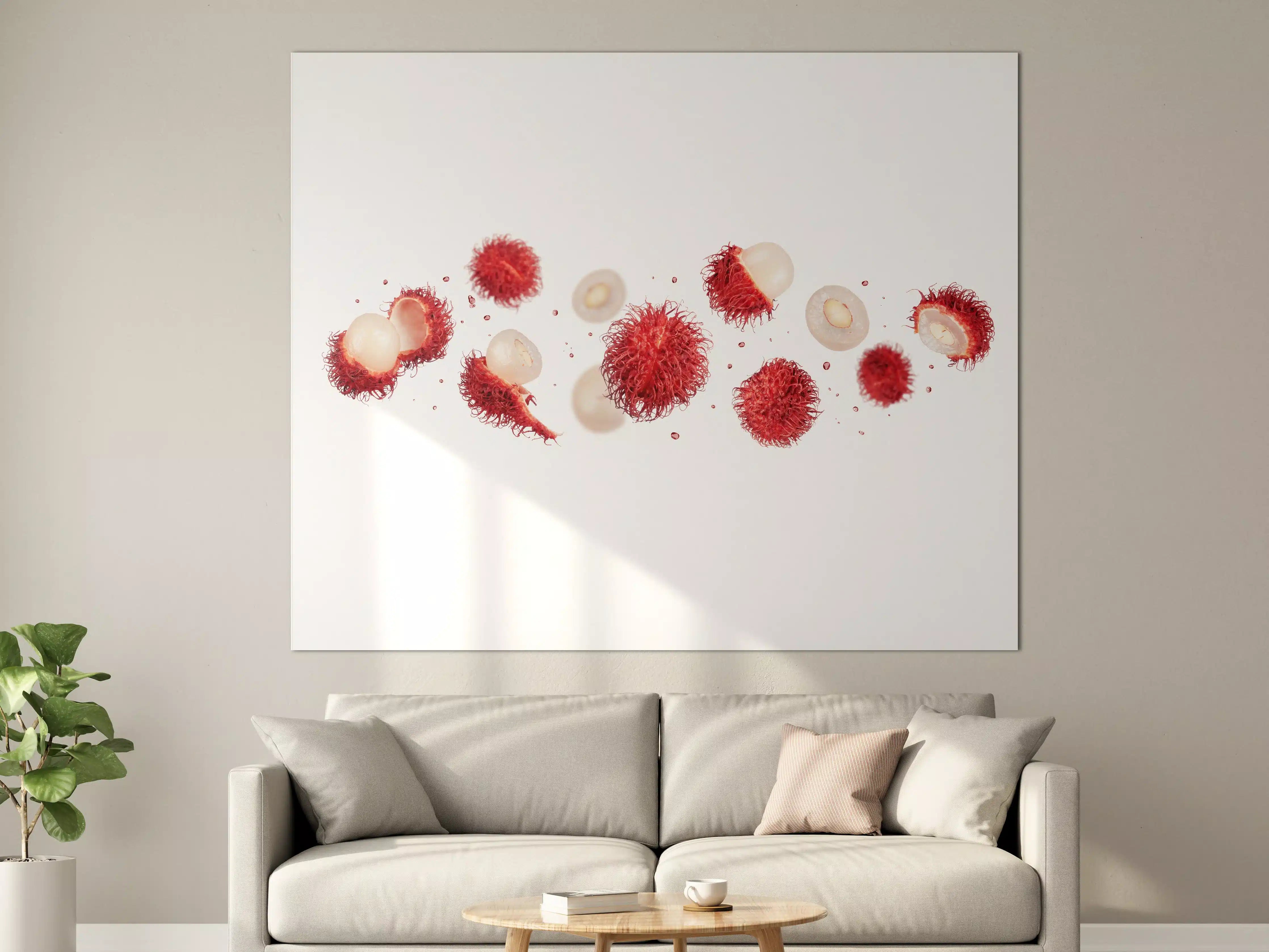 Große Wandbilder - Rote Rambutan Früchte