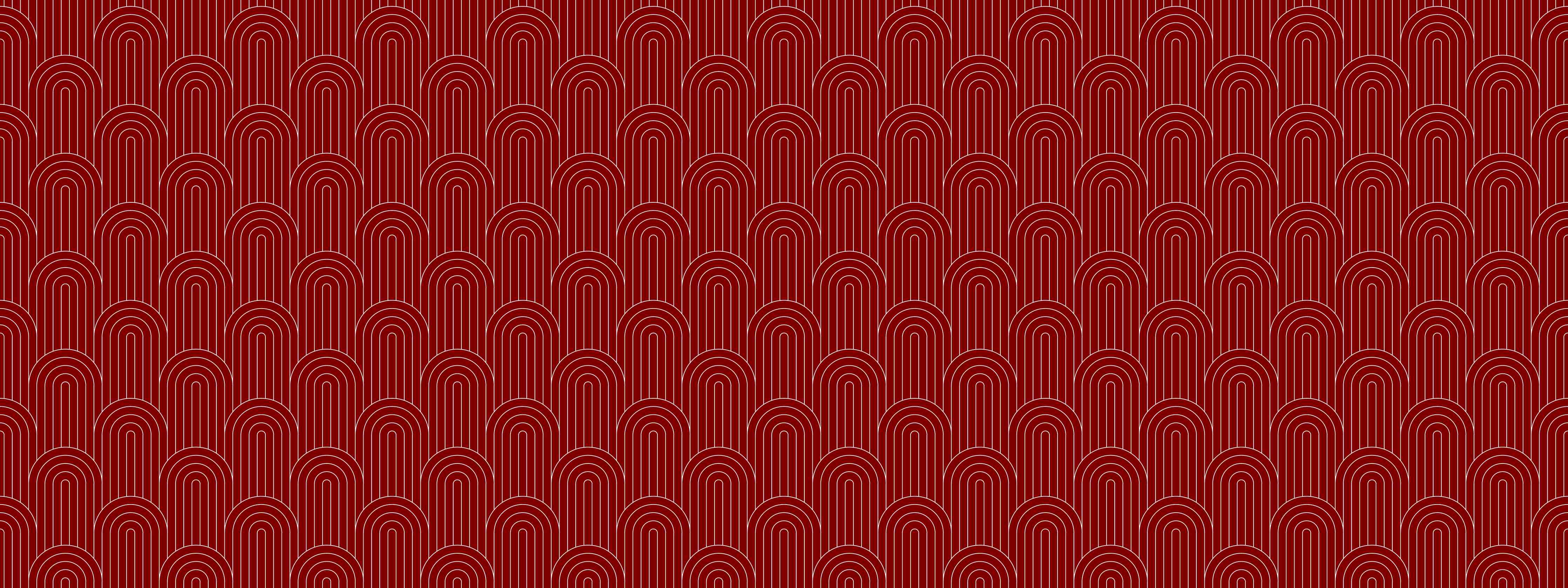 Große Wandbilder-Rotes Muster mit Wellenlinien