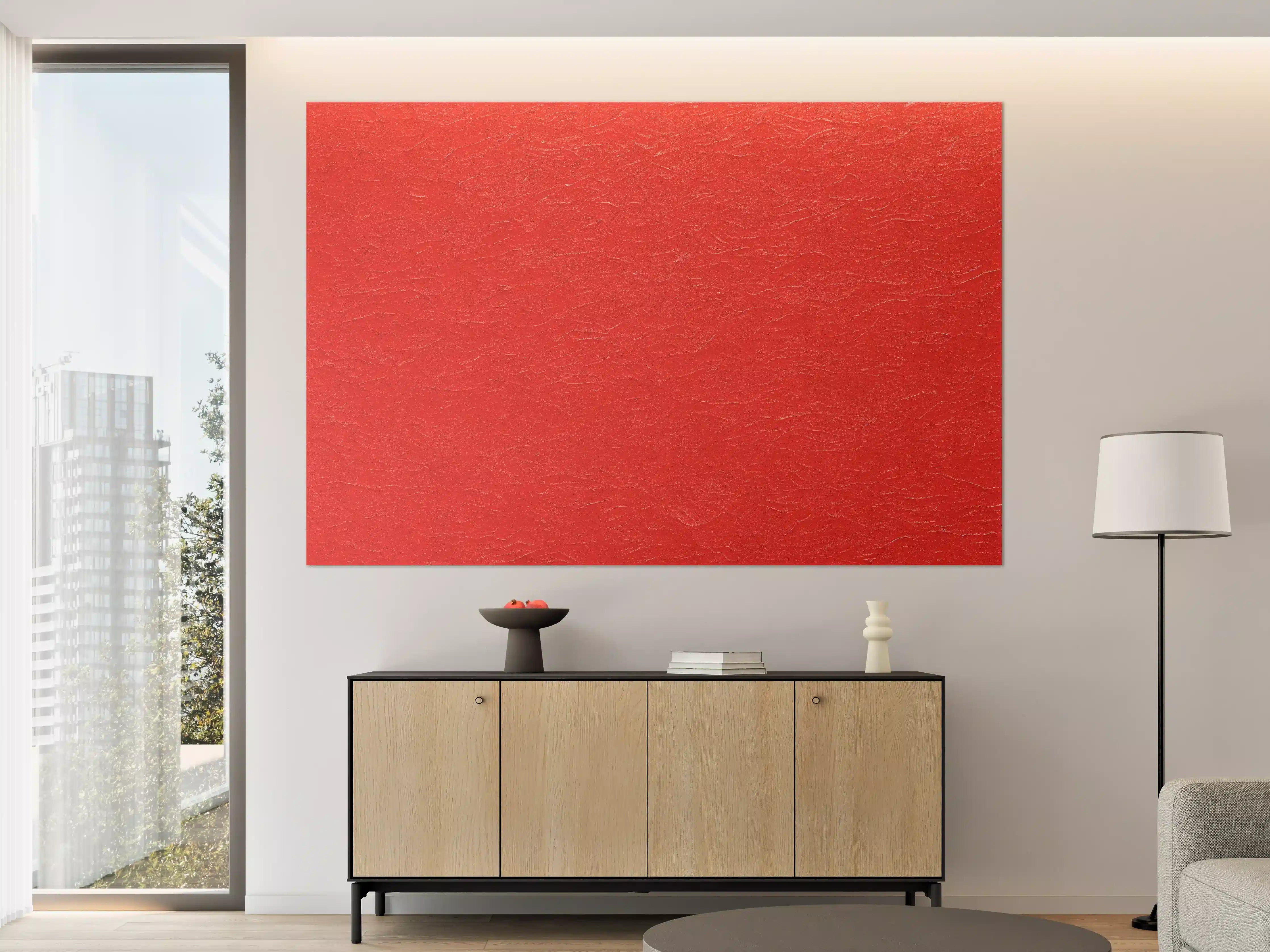 Große Wandbilder - Rotes Wandmuster