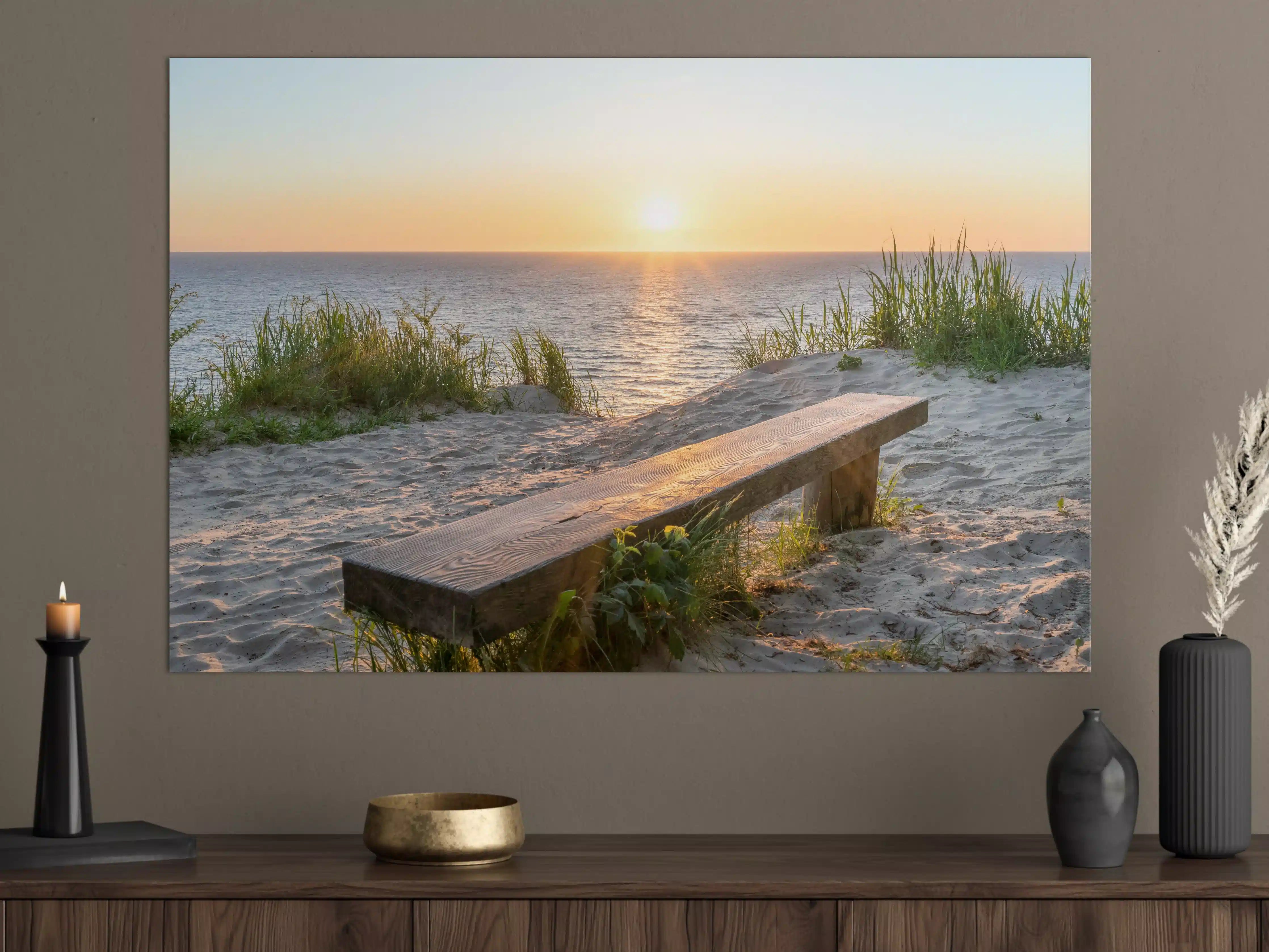 Große Wandbilder - Ruhiger Sonnenuntergang - Ostsee